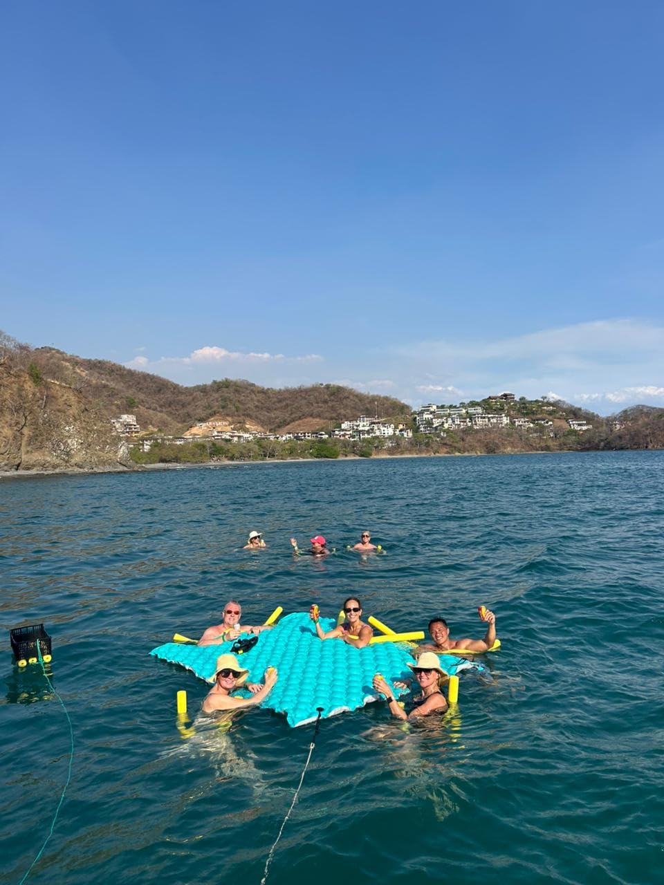 Intex Giant Inflatable Floating Water Mat Relaxing Platform Pad for Pools and Lakes with 4 Connect 'n Float Connectors, Teal (2 Pack) customer photo 1