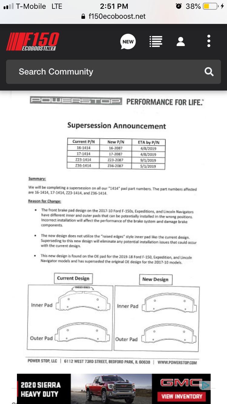 PowerStop Z36 Truck & Tow Brake Pad Set Front Z36-2087 customer photo 2