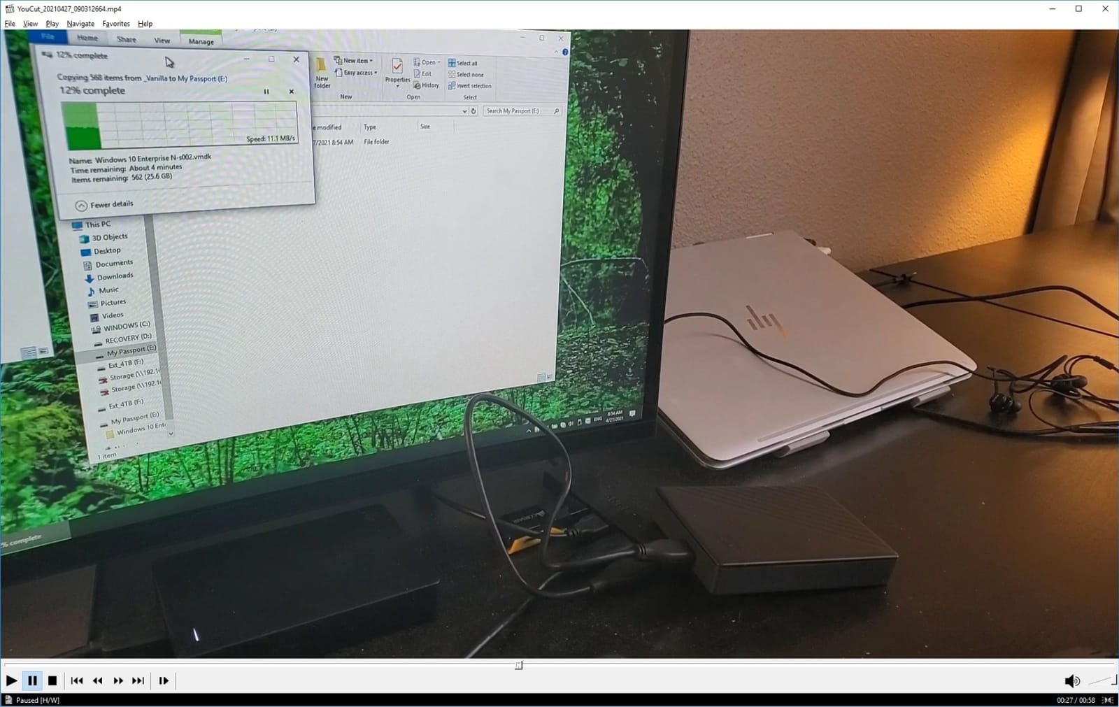 WD 5TB My Passport, Portable External Hard Drive, Black, backup software with defense against ransomware, and password protection, USB 3.1/USB 3.0 compatible - WDBPKJ0050BBK-WESN customer photo 2