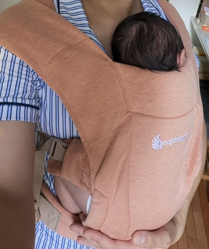 Ergobaby Embrace Newborn Baby Carrier for Infants 0-12 Months (7-25 lbs) - Ergonomic 2-Position Infant Carrier with Head and Neck Support, Hip-Healthy Positioning - Heather Grey customer photo 2