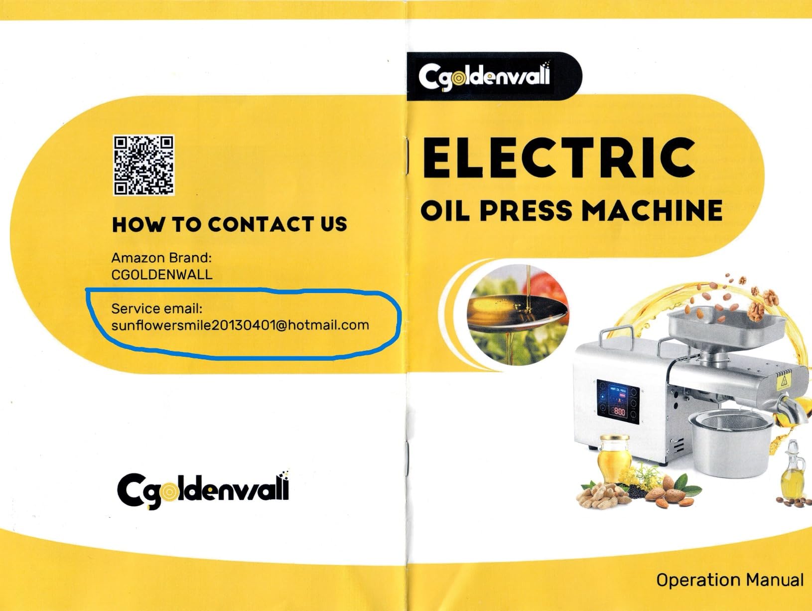 CGOLDENWALL Upgraded Oil Press Machine Automatic Oil Presser Cold Hot Press with Intelligent Control/LCD Touch Screen/ 6 Levels of Temp, Oil Extractor for Commercial Home Use customer photo 2