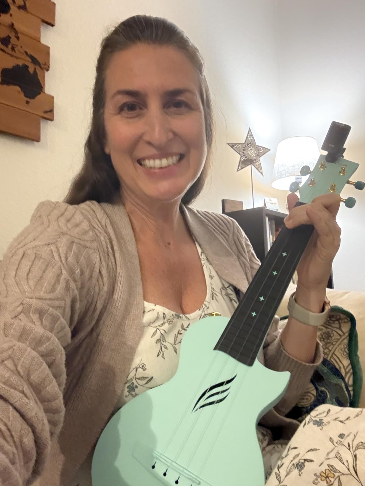 Enya NOVA U 23-Inch Carbon Fiber Concert Travel Ukulele, Blue customer photo 2