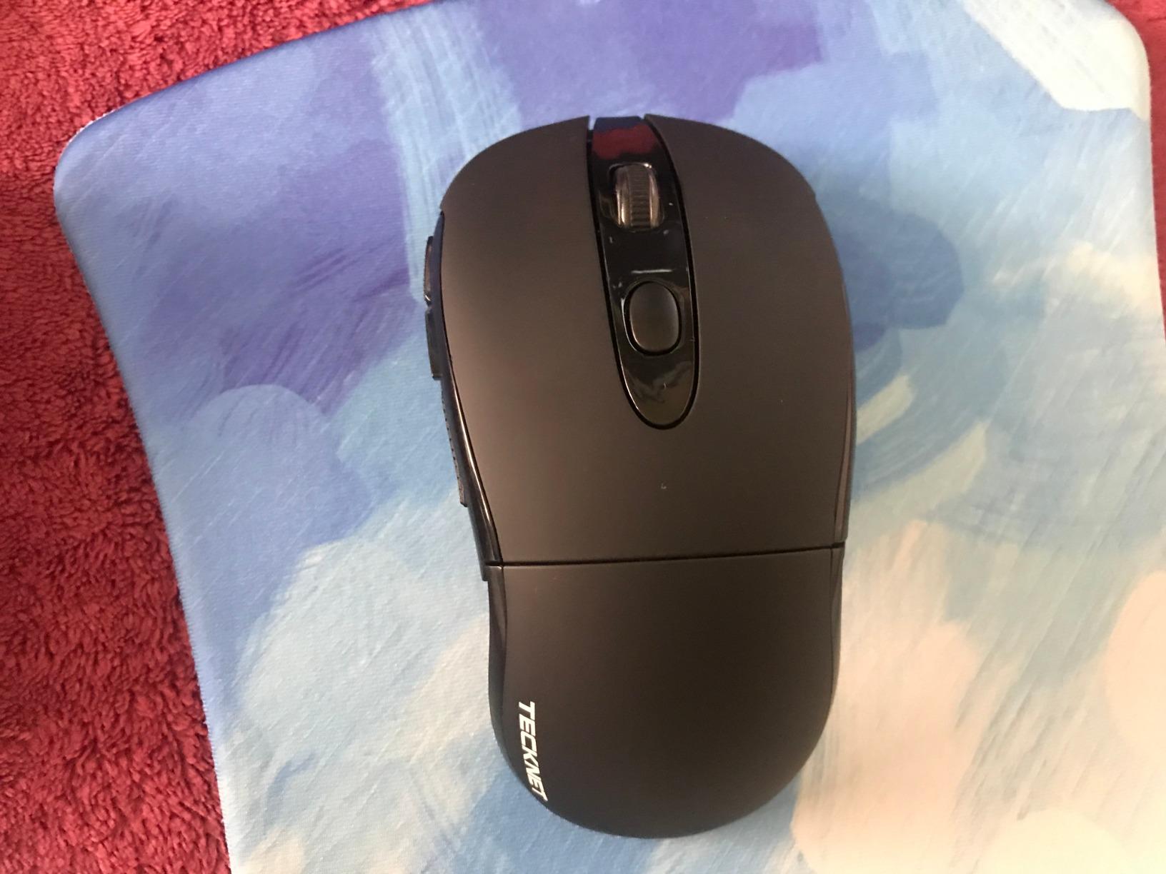 TECKNET Folding Wireless Mouse, 2.4G Travel Mouse, 3 Adjustable DPI customer photo 1