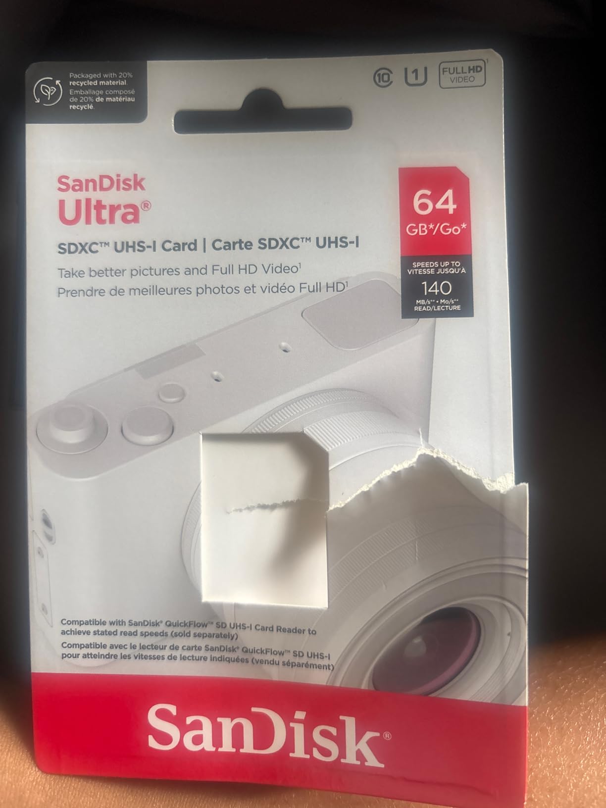 SanDisk 128GB Ultra SDXC UHS-I Memory Card - 100MB/s, C10, U1, Full HD, SD Card - SDSDUNR-128G-GN6IN customer photo 2