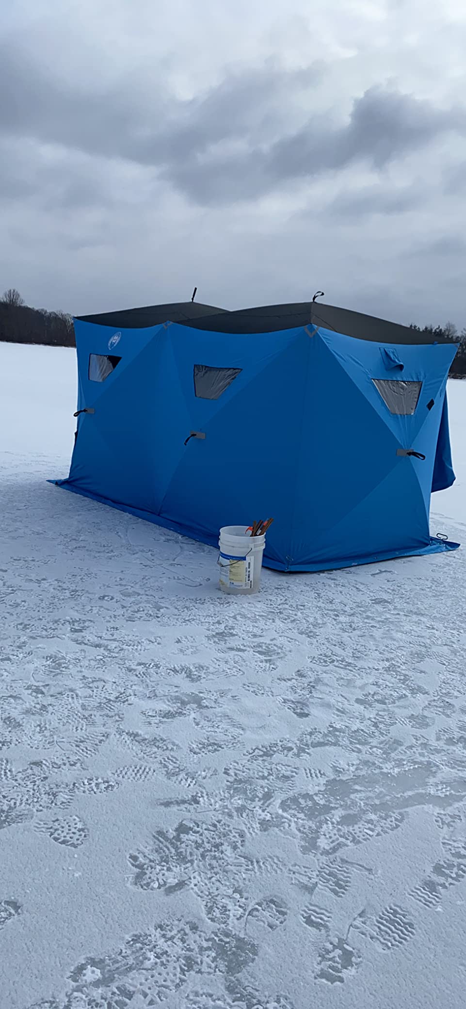 Nordic Legend 6 Person Portable Ice Fishing Shelter with 2 Big Doors-Diamond Door Guard System Ice Fishing Camping Tent customer photo 2