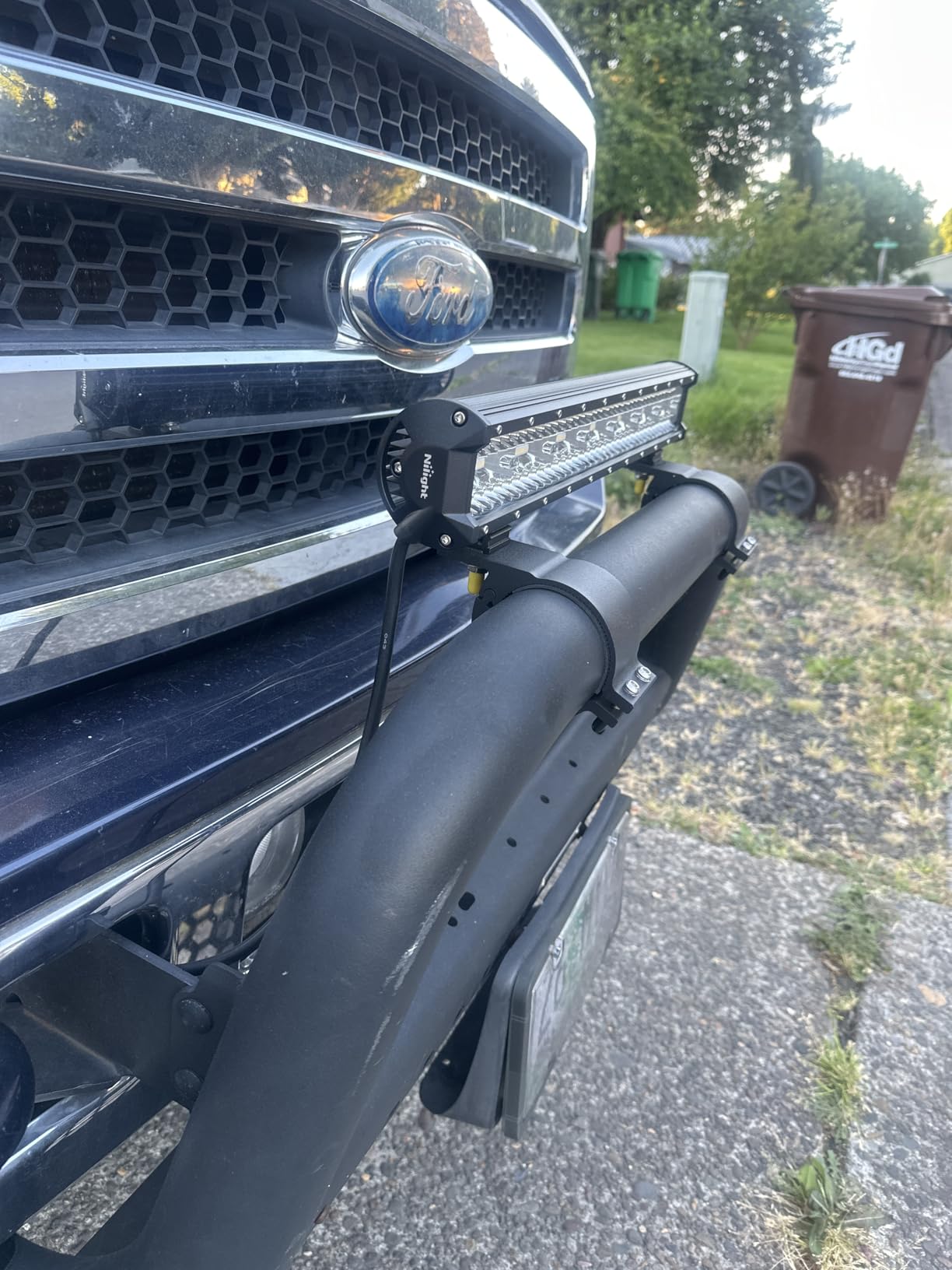 Nilight ZH409 20 Inch 420W Triple Row Flood Spot Combo 42000LM LED Light Bar with Heavy Duty Off-Road Wiring Harness, 2 Years Warranty, White customer photo 2