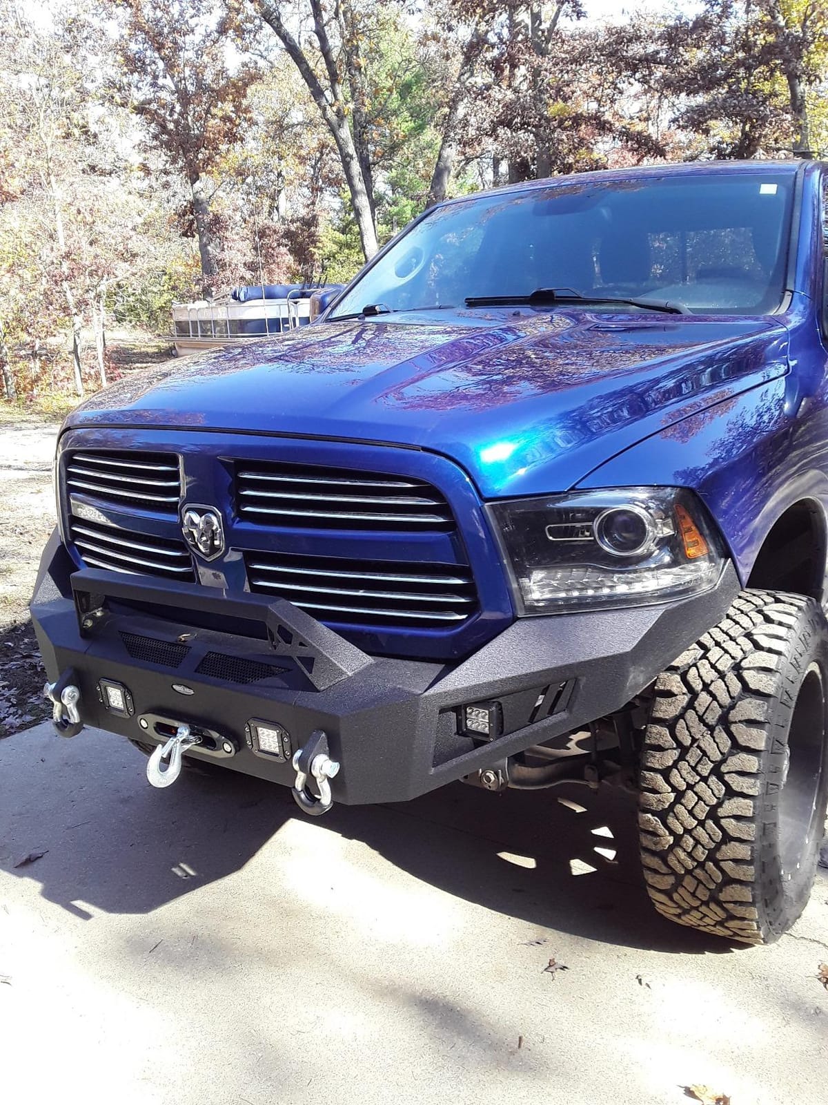 Hooke Road Ram 1500 Front Bumper with WInch Plate & LED Lights for 2013-2018 Dodge Ram 1500 (Exclude Rebel) & 2019-2024 Ram 1500 Classic Pickup Truck customer photo 1