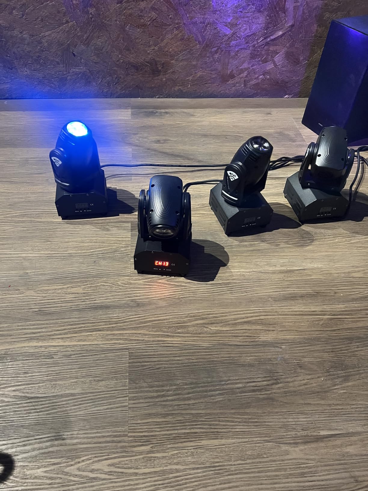 DJ Lights Moving Head U`King Mini LED Moving Head Light RGBW Stage Lighting Beam Spot Lights by DMX 512 Sound Activated Control for Wedding Disco Party Indoor Christmas and Halloween(Set of 2) customer photo 2
