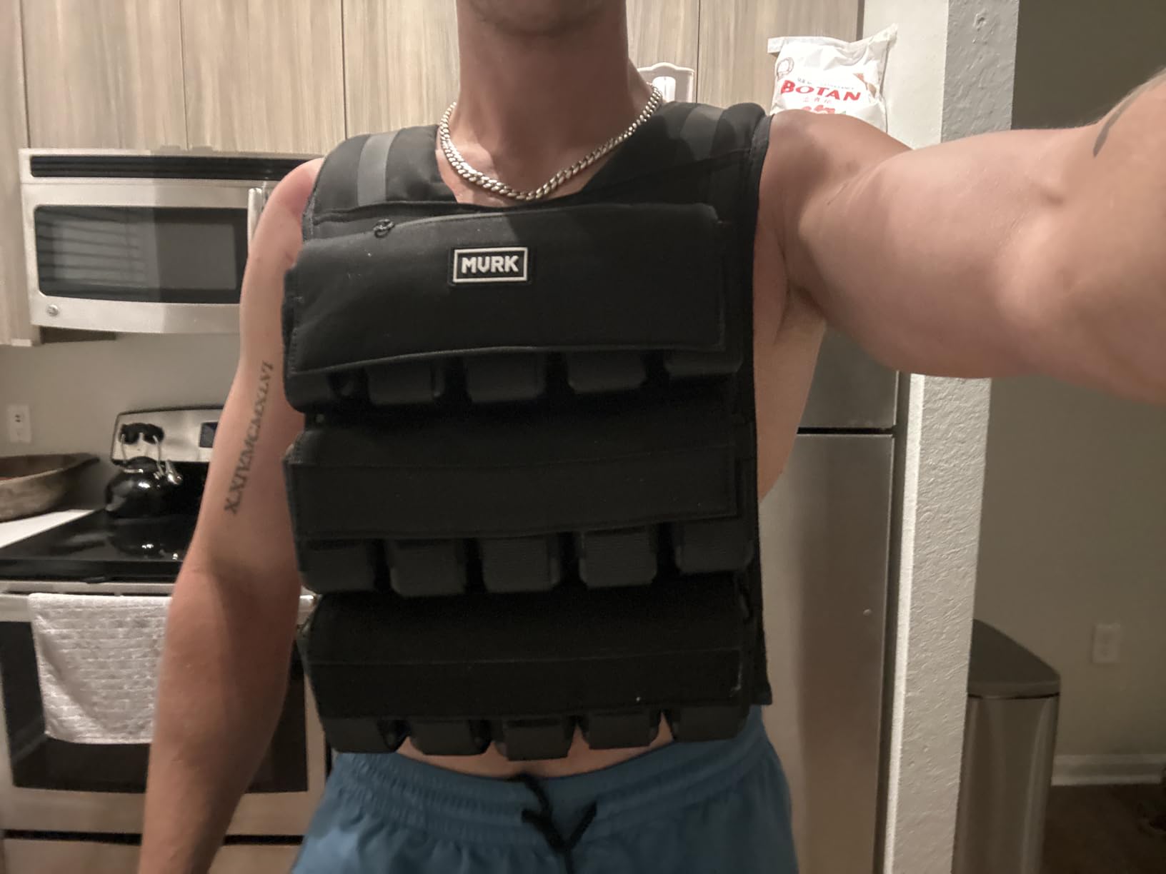 MVRK Weighted Vest Men 15lbs/25lbs/35lbs/45lbs/65lbs/100lbs – No-Bounce Adjusable Heavy Duty Rucking & Strength Training Vest with Removable Iron Weights for Calisthenics, HIIT, Hydrox customer photo 1