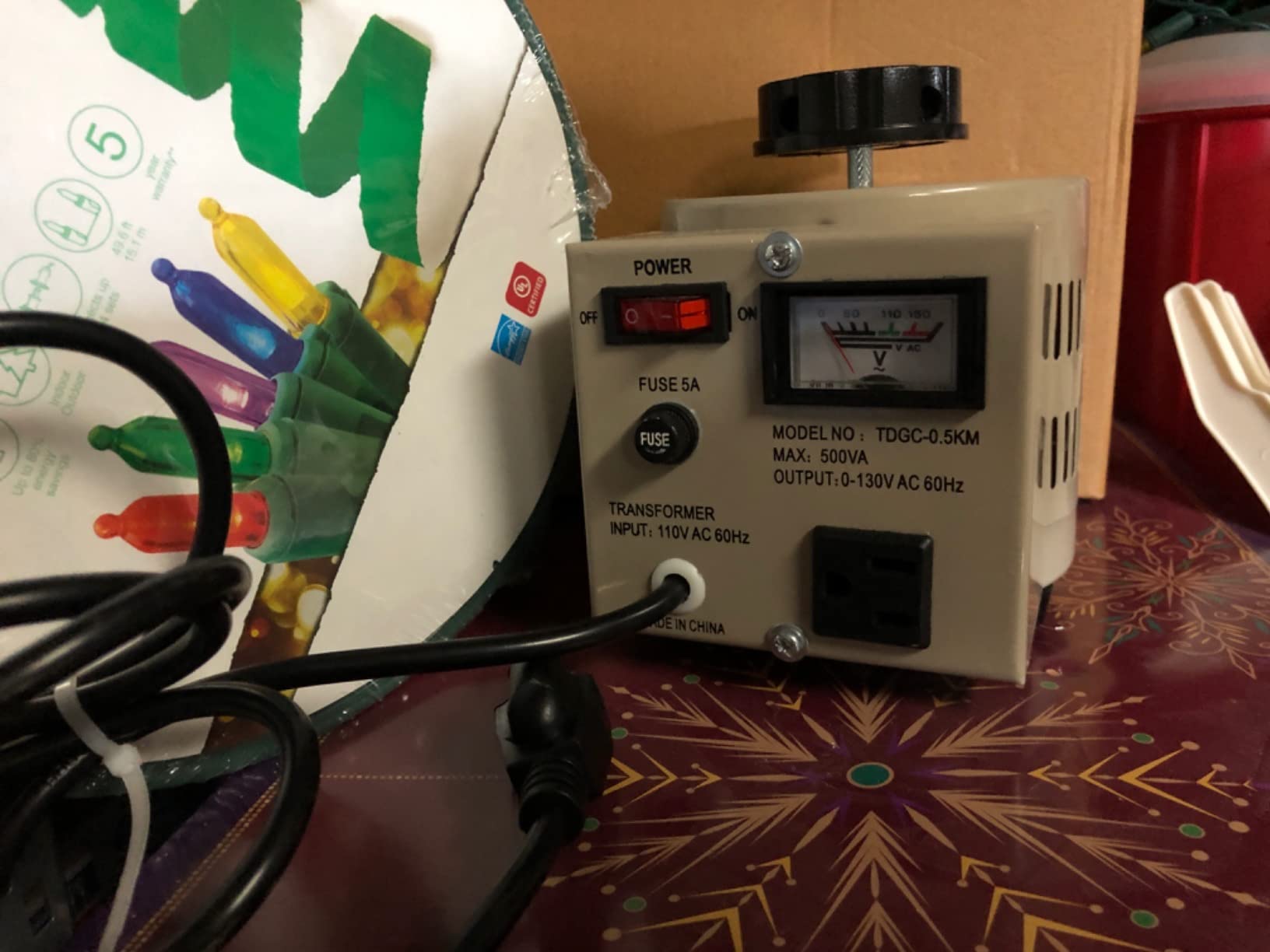 LVYUAN Variable Transformer Variable Voltage Regulator, 0-130V Output, 110V-120V Input, (2000VA) customer photo 2