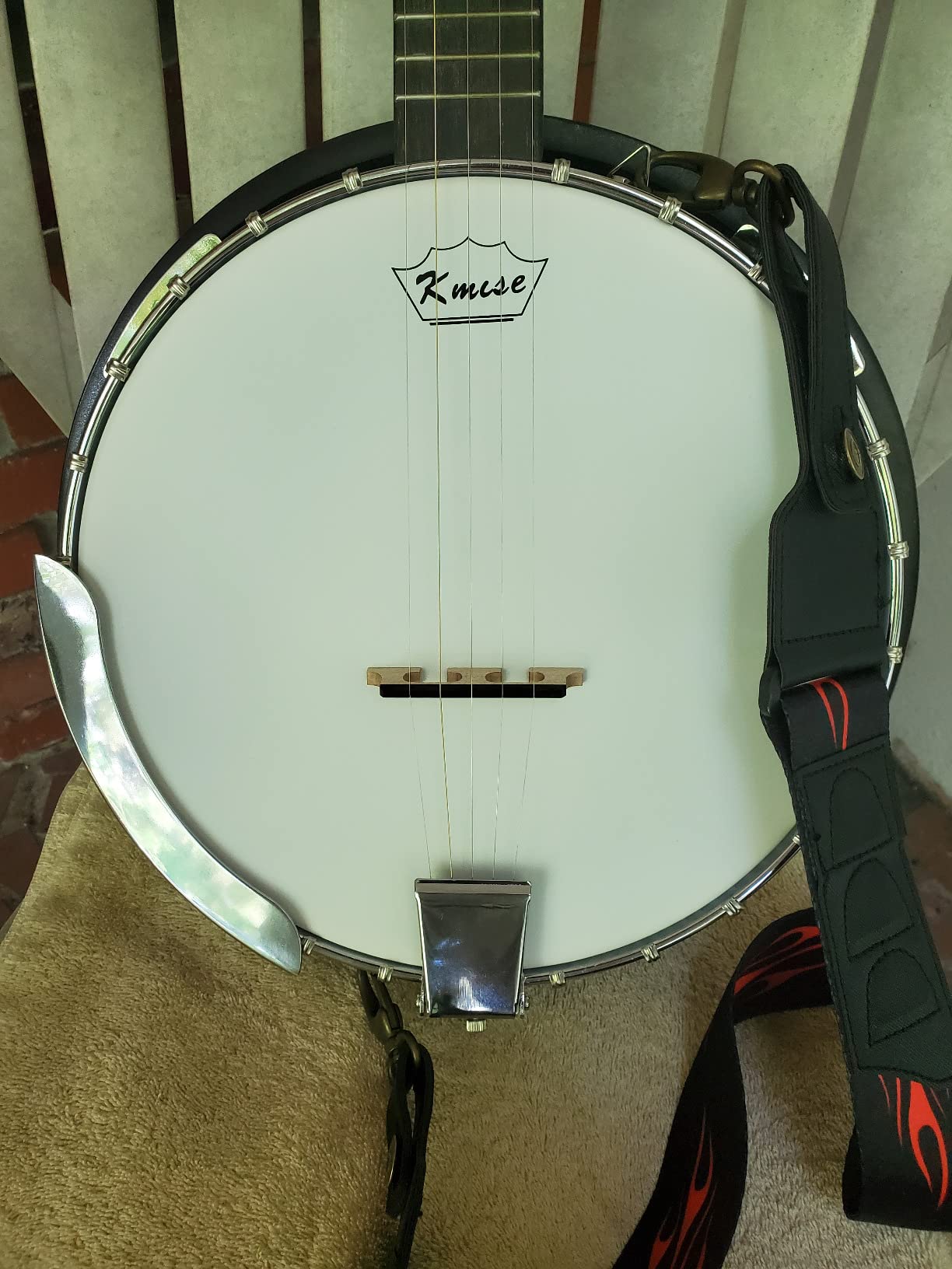 Kmise 5 String Resonator Banjo,Professional Sapele Back Full Size Banjos Starter Kit with Bag Tuner Strap Strings Picks Ruler Wrench Bridge customer photo 1