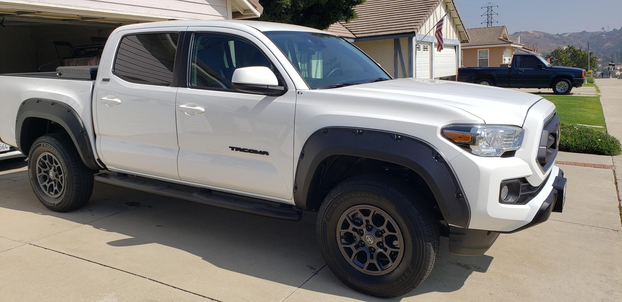 TAC Fender Flares Cover Compatible with 2016-2023 Toyota Tacoma Truck Off-road 4pcs Matte Black Smooth Front & Rear Pocket Rivet Style Pickup All Beds (Single Rear Wheel only) customer photo 1
