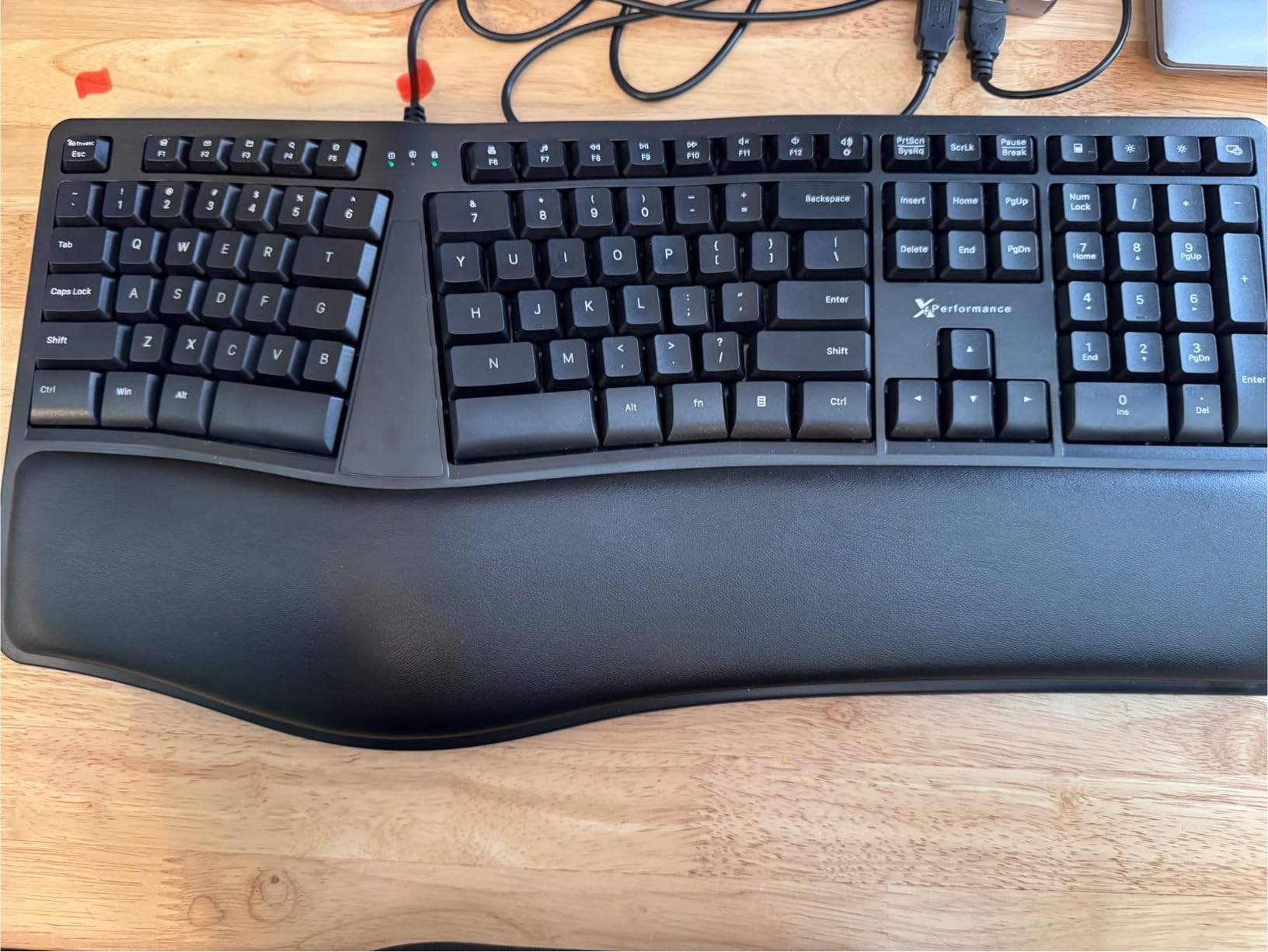 X9 Wired Ergonomic Keyboard with Cushioned Wrist Rest - Type Comfortably Longer - USB Wired Split Keyboard for Laptop, PC & Chrome Computer with 110 Ergo Keys & 5ft Cable customer photo 1