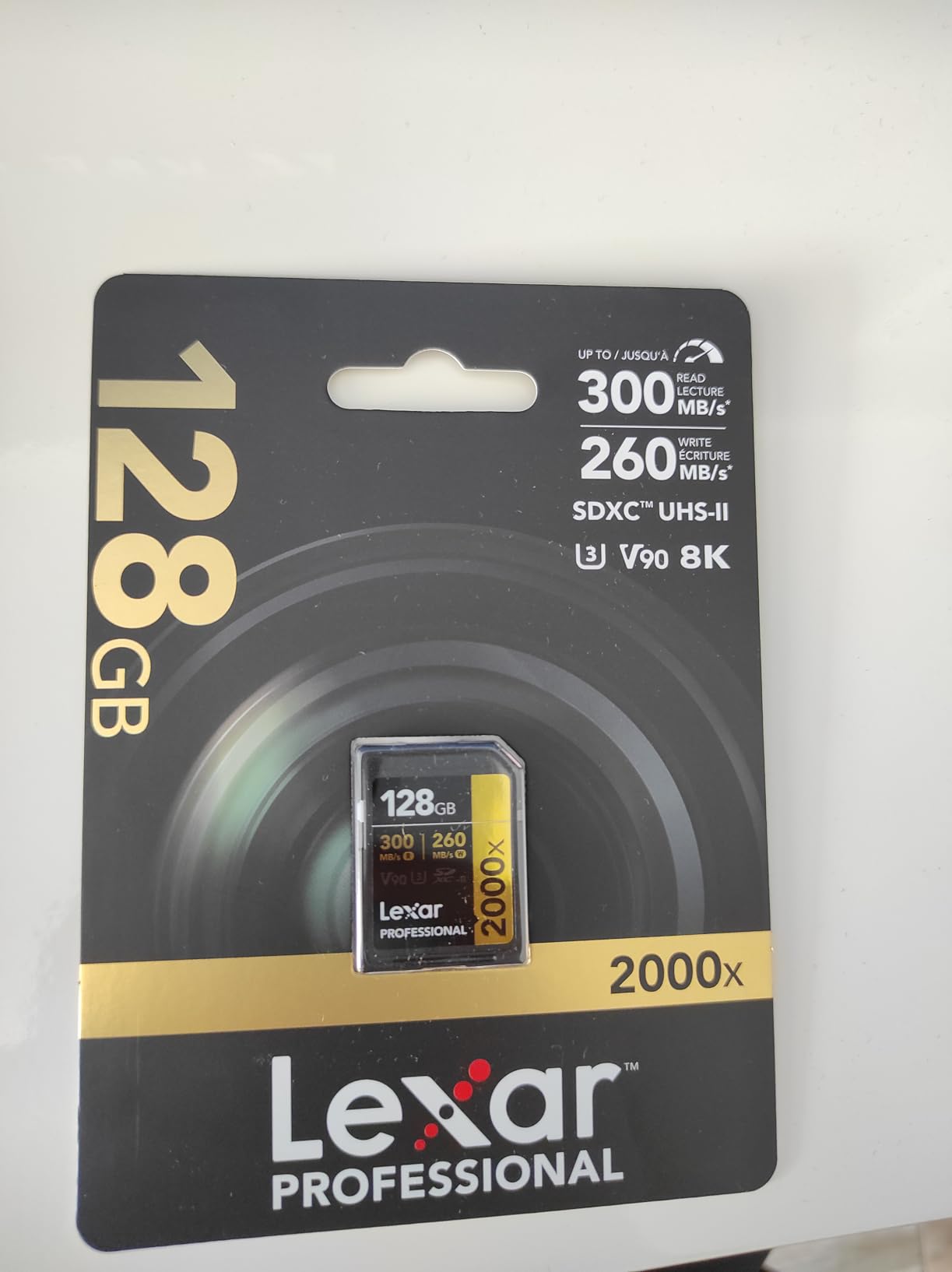 Lexar 128GB 2000x SD Memory Card, 300MB/s Read, 8K, V90, U3, UHS-II customer photo 2
