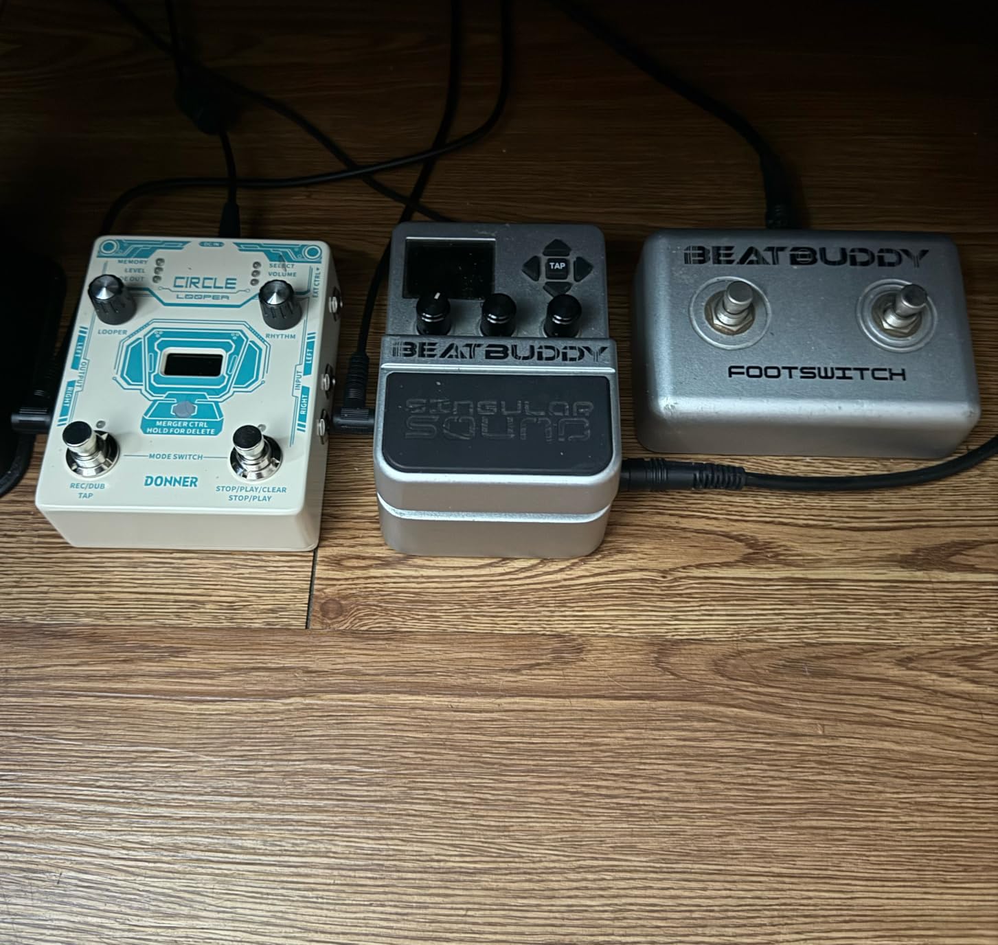Donner Circle Looper Pedal Drum Machine, 2 in 1 Drum Looper Stereo Guitar Loop Pedals, 40 Slots 160 mins Loop with 110 Drum Grooves, Tap Tempo, Fade Out customer photo 1
