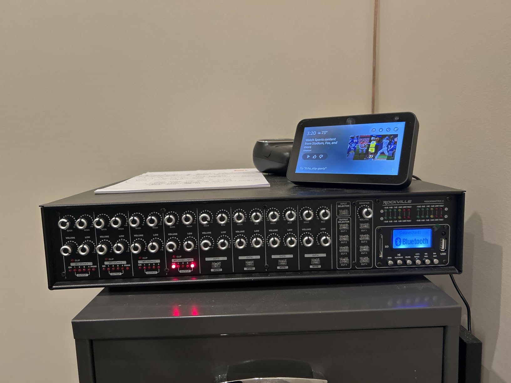 Rockville Rock Matrix 4-Zone 70V Commercial Restaurant Amplifier, 440W RMS customer photo 1