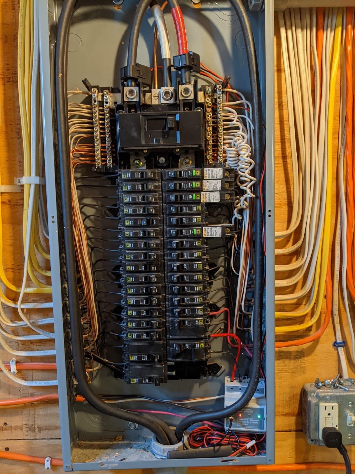 Bi-Directional,Din Rail,Monitor Solar PV,Power Usage Monitor,Home-Assistant,Modbus TCP/RTU, Three Phase Energy Meter, Net Energy metering, WiFi,Split Phase,150A,WEM3080T,CE,FCC,UL customer photo 2