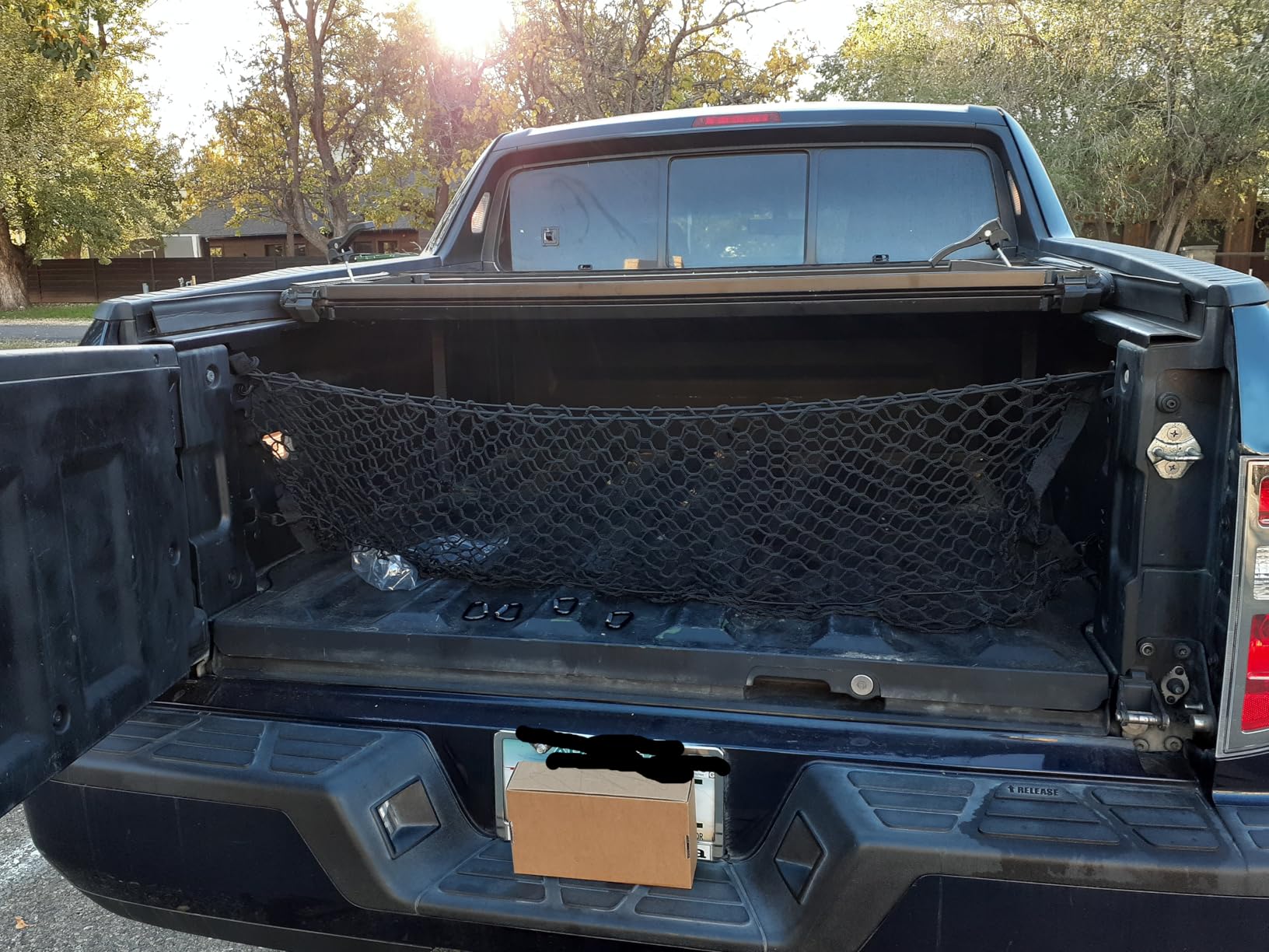 Truck Bed Cargo Net,Cargo Storage Elastic Mesh Net Organizer with Hooks,Pickup Truck Bed Grocery Holder with Hooks customer photo 1
