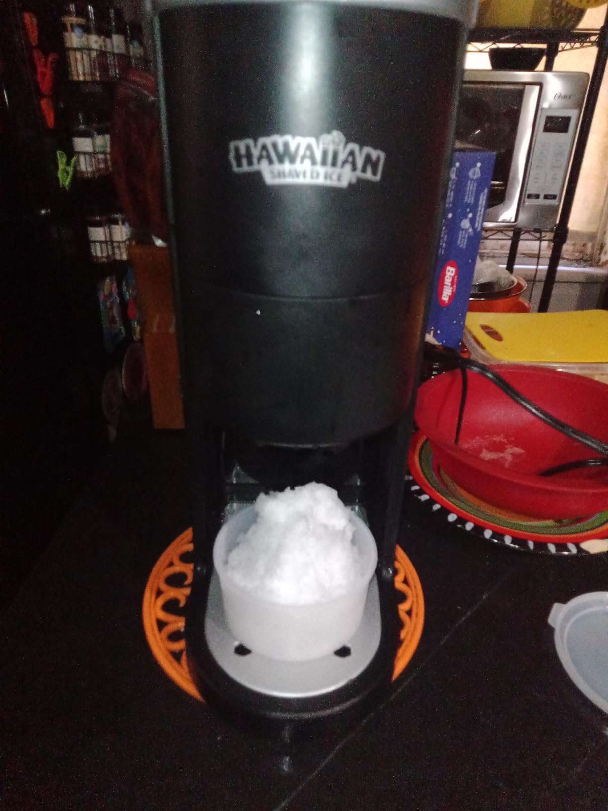 Hawaiian Shaved Ice S777 Snow Cone and Shaved Ice Machine with Blade Adjustment Knob and 5 Reusable Plastic Ice Mold Cups. Great for Granitas, Seltzers, Italian Soda and More 120V, Matte Black customer photo 1