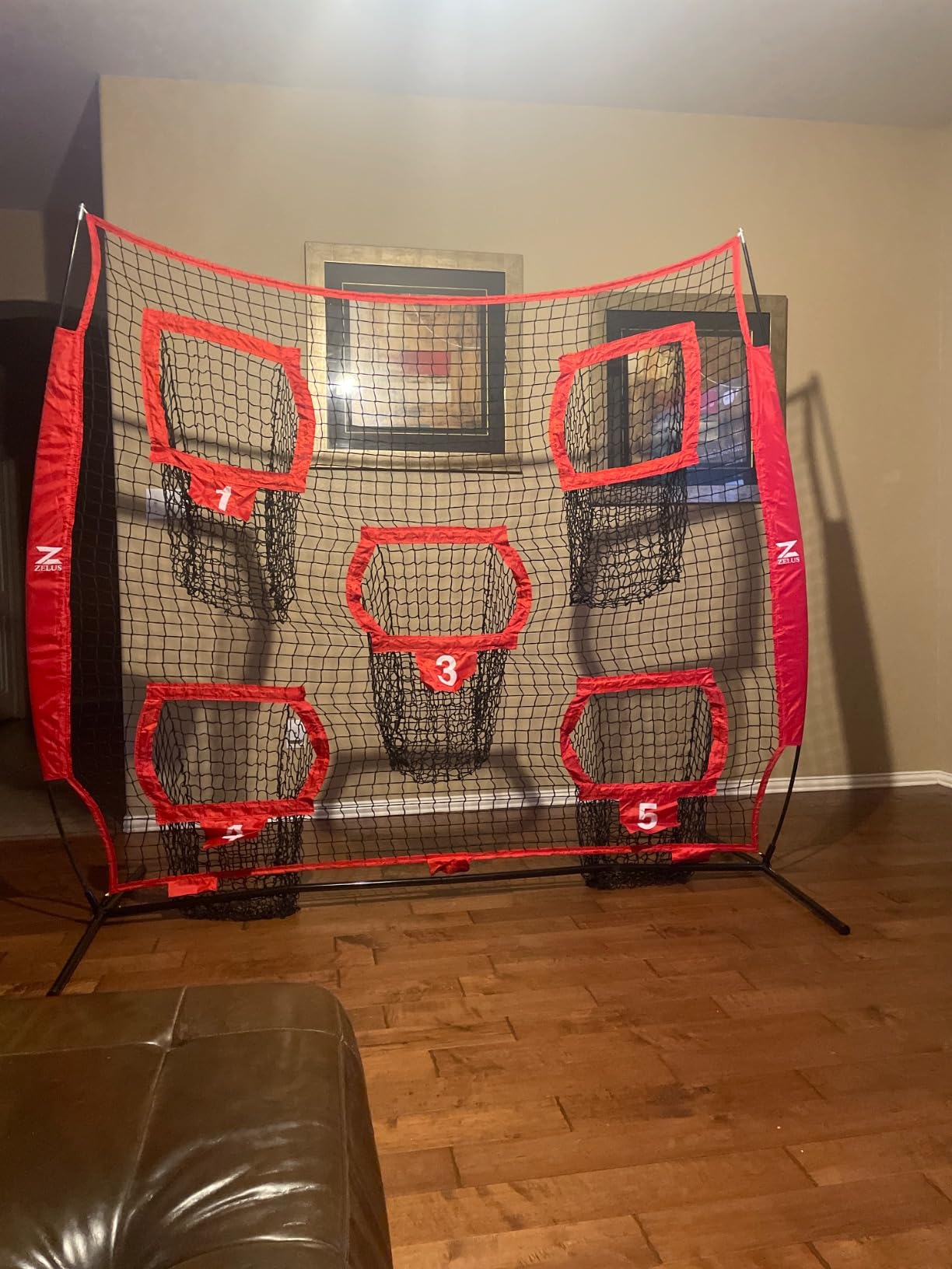 ZELUS 7 x 7ft Football Trainer Throwing Net | Training Target Practice with 5 Targets | Great for Quarterback | Includes Carry Bag customer photo 2
