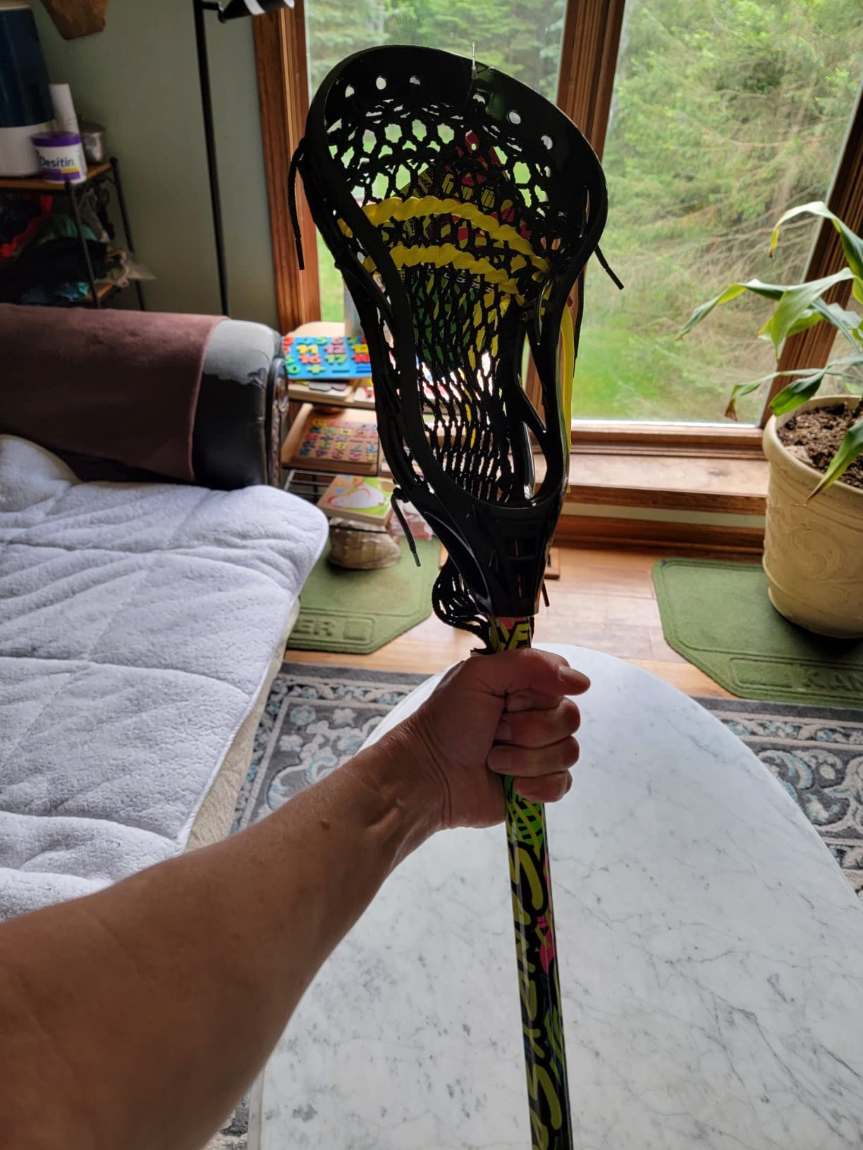 Franklin Sports Ambush Men's + Women's Lacrosse Sticks - Adult + Youth Aluminum Lax Sticks - Boys' + Girls' Game + Training Lacrosse Sticks - Standard + Mini Lax Stick for Kids + Adults customer photo 2