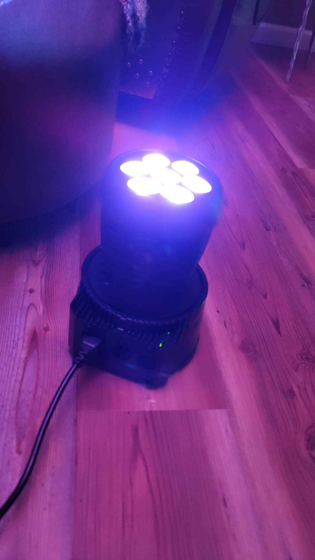 U`King Moving Head Light RGBW Stage Lighting DJ Lights 7 x 10W LED Beam Spotlight 9/14 CH Wash Light with DMX and Sound Activated for Party Church Wedding Bar Christmas Halloween Disco (2 Pack) customer photo 2
