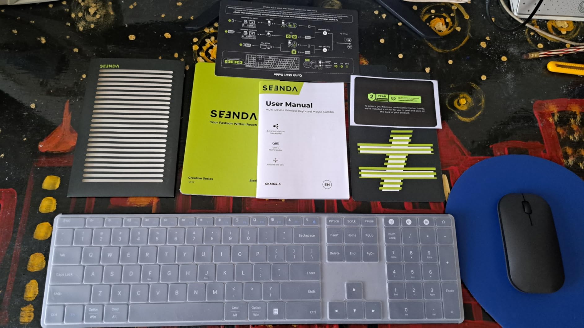 seenda SKM64-3 Wireless Bluetooth Keyboard Mouse Combo for Windows and Mac customer photo 1