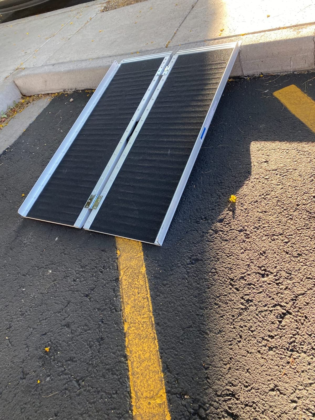 8FT Wheelchair Ramp with Support Legs, Portable Ramps for Home Steps | 800lbs Load-Bearing, Non-Slip, Aluminum, Foldable, Tool-Free Assembly, Easy to store and carry, for Scooters, Stairs, Entry customer photo 2