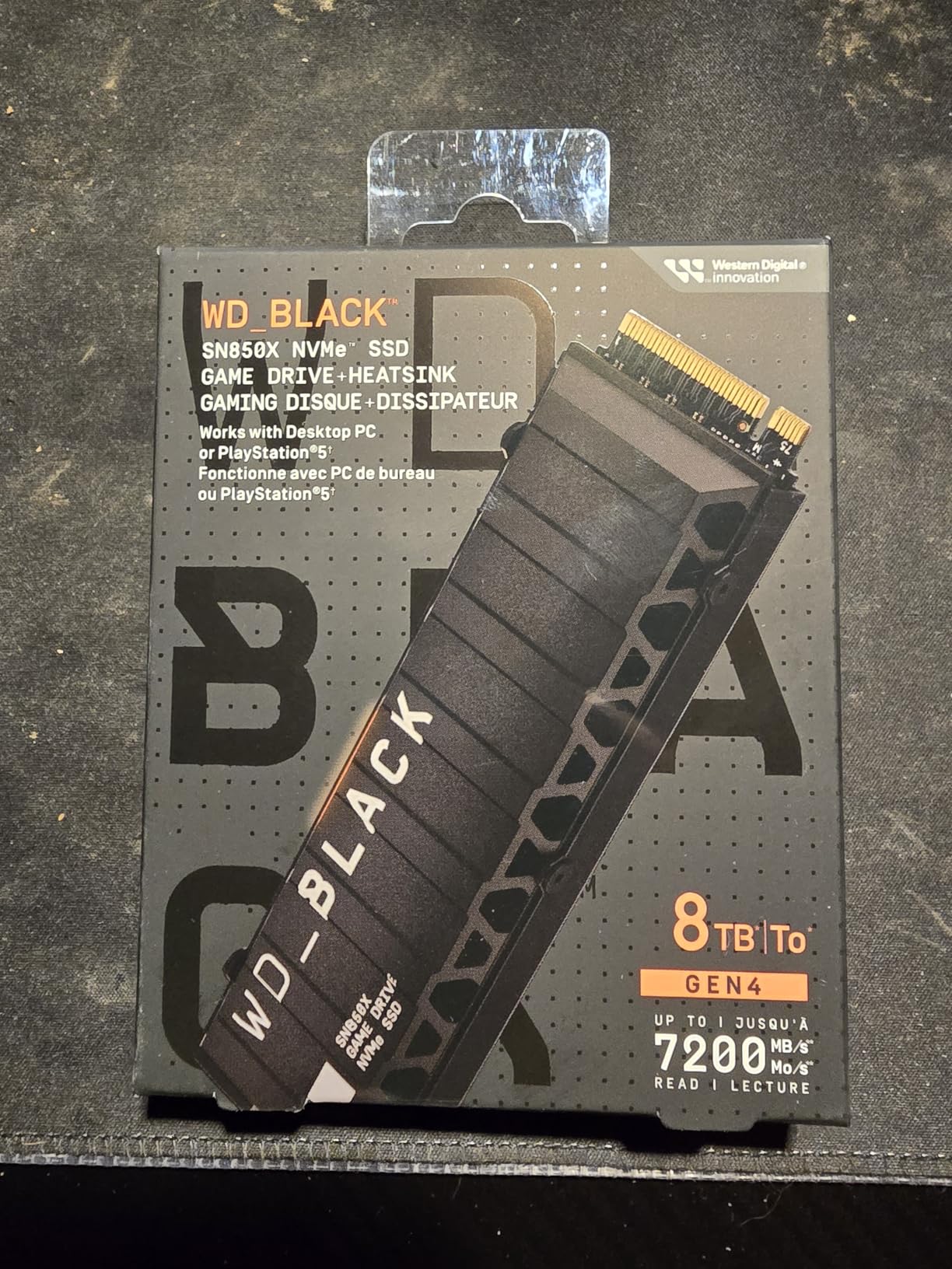 WD_BLACK SN850X 1TB NVMe SSD with Heatsink - M.2 2280, Up to 7,300 MB/s Read speeds, Up to 6,300 MB/s write speeds, Gaming Expansion, High Performance Internal Solid State Drive - WDS100T2XHE customer photo 1