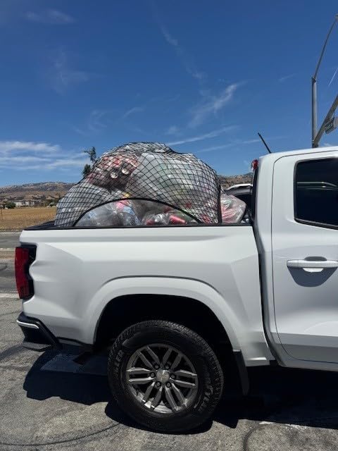 Highly Elastic Cargo Net, Simple Truck Bed Cargo Mesh Organizer, Suitable for 5ft - 6ft Standard Bed Trucks, 4'x4' Stretches to 7'x7' (Single Layer) customer photo 1