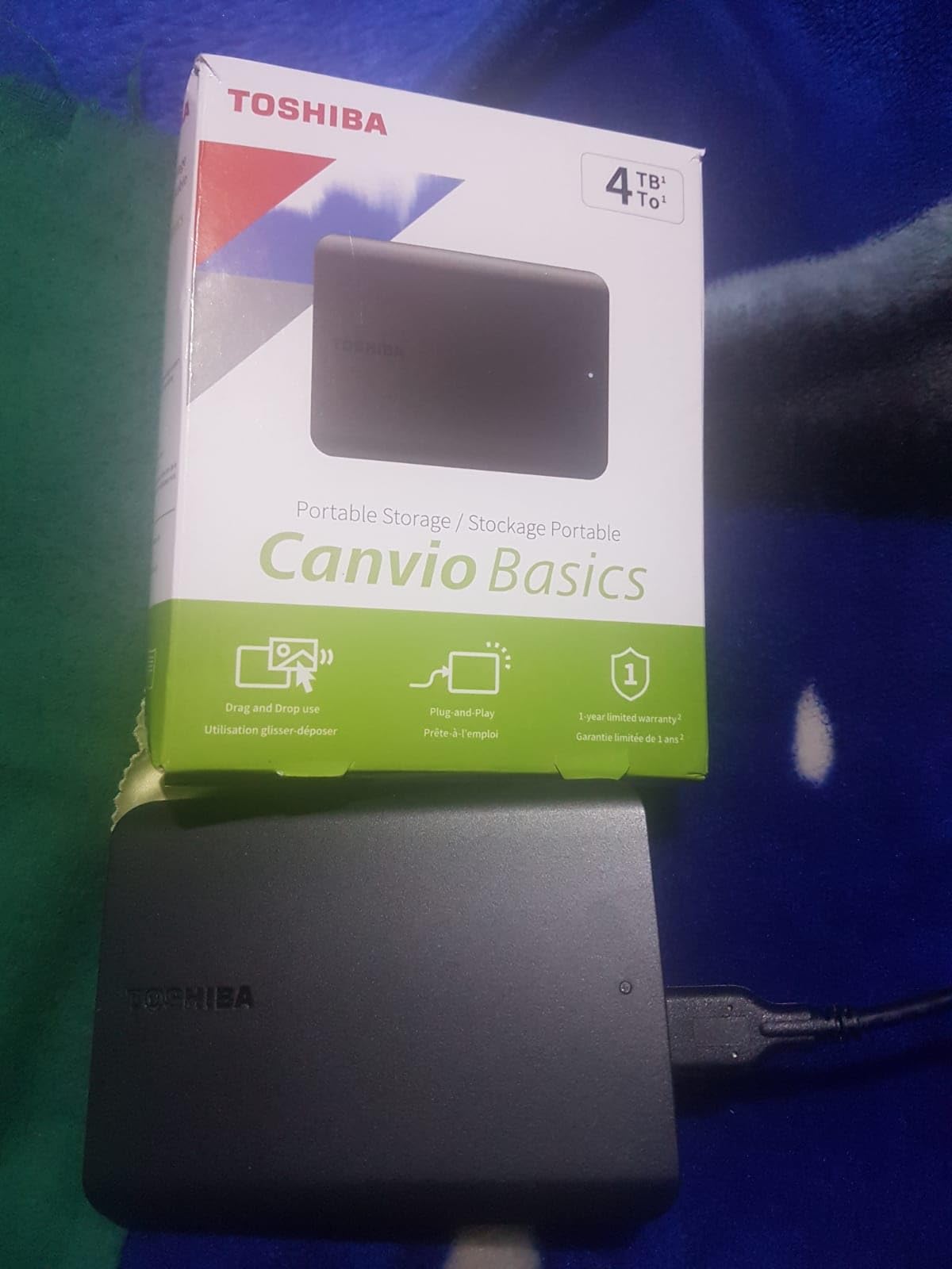 Toshiba Canvio Basics 1TB Portable External Hard Drive USB 3.0, Black - HDTB510XK3AA customer photo 2