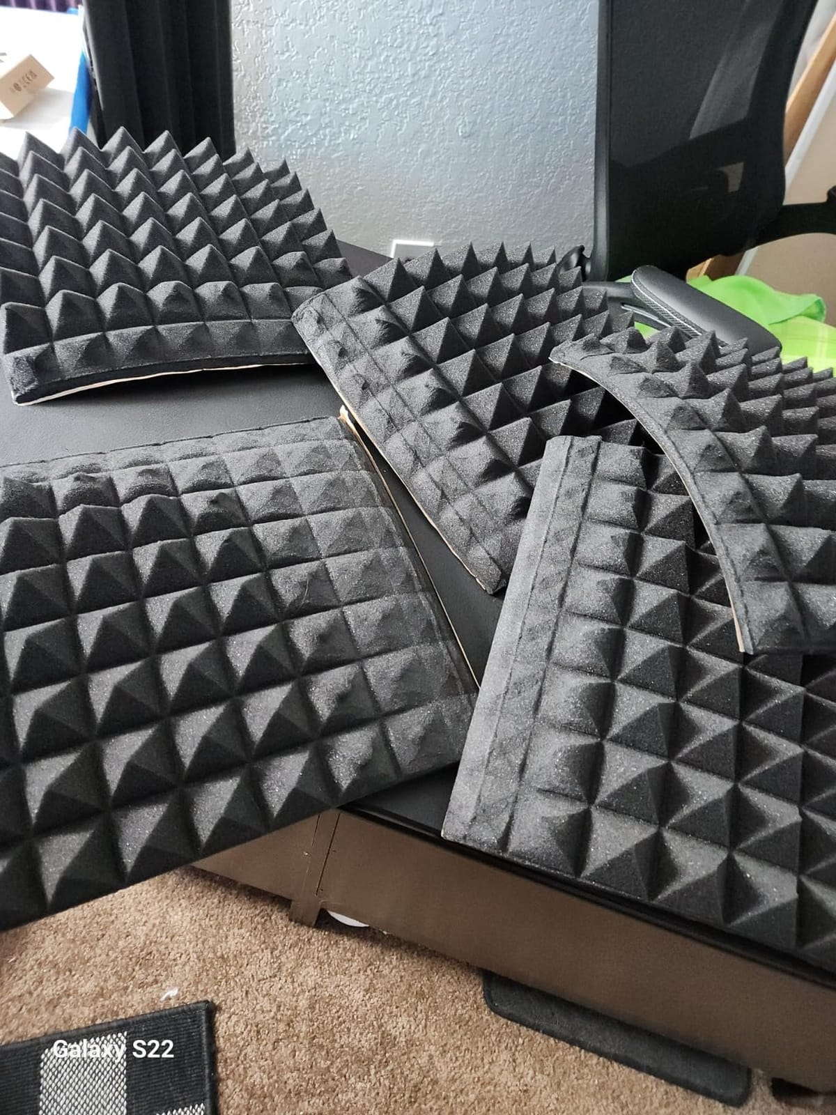 Sonicism 12 Pack Sound Proof Foam Panels for Walls Self-Adhesive 12