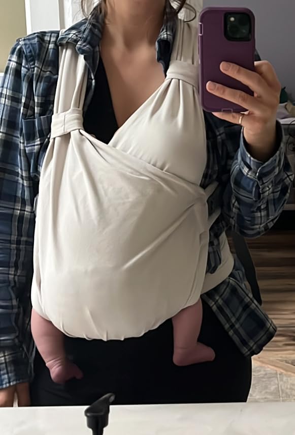 Boba Bliss Pre-Wrapped Baby Wrap Carrier, Newborn Sling, Black customer photo 1