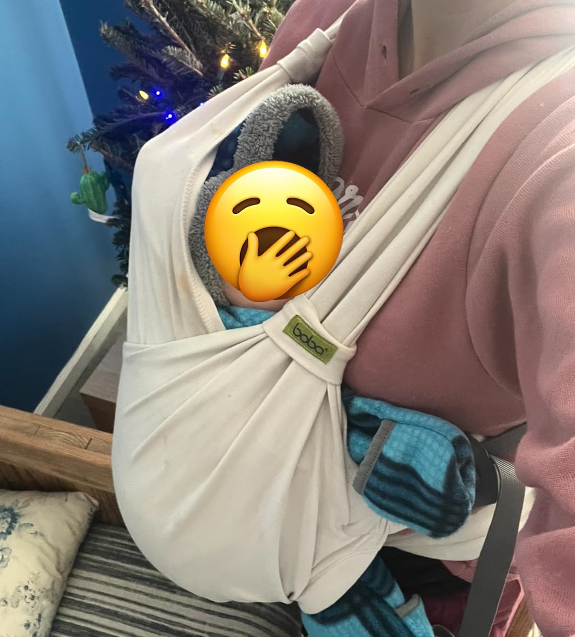 Boba Bliss Pre-Wrapped Baby Wrap Carrier, Newborn Sling, Black customer photo 2