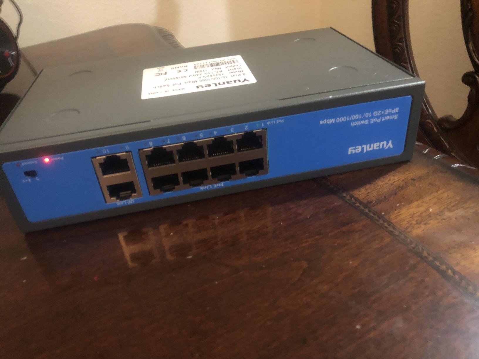 YuanLey 4-Port PoE Switch Gigabit- Waterproof Outdoor Ethernet Unmanaged Network Switch with VLAN Function, 78W Built-in Power, IEEE802.3af/at Support and Plug & Play, Ideal for Outdoor Use customer photo 1