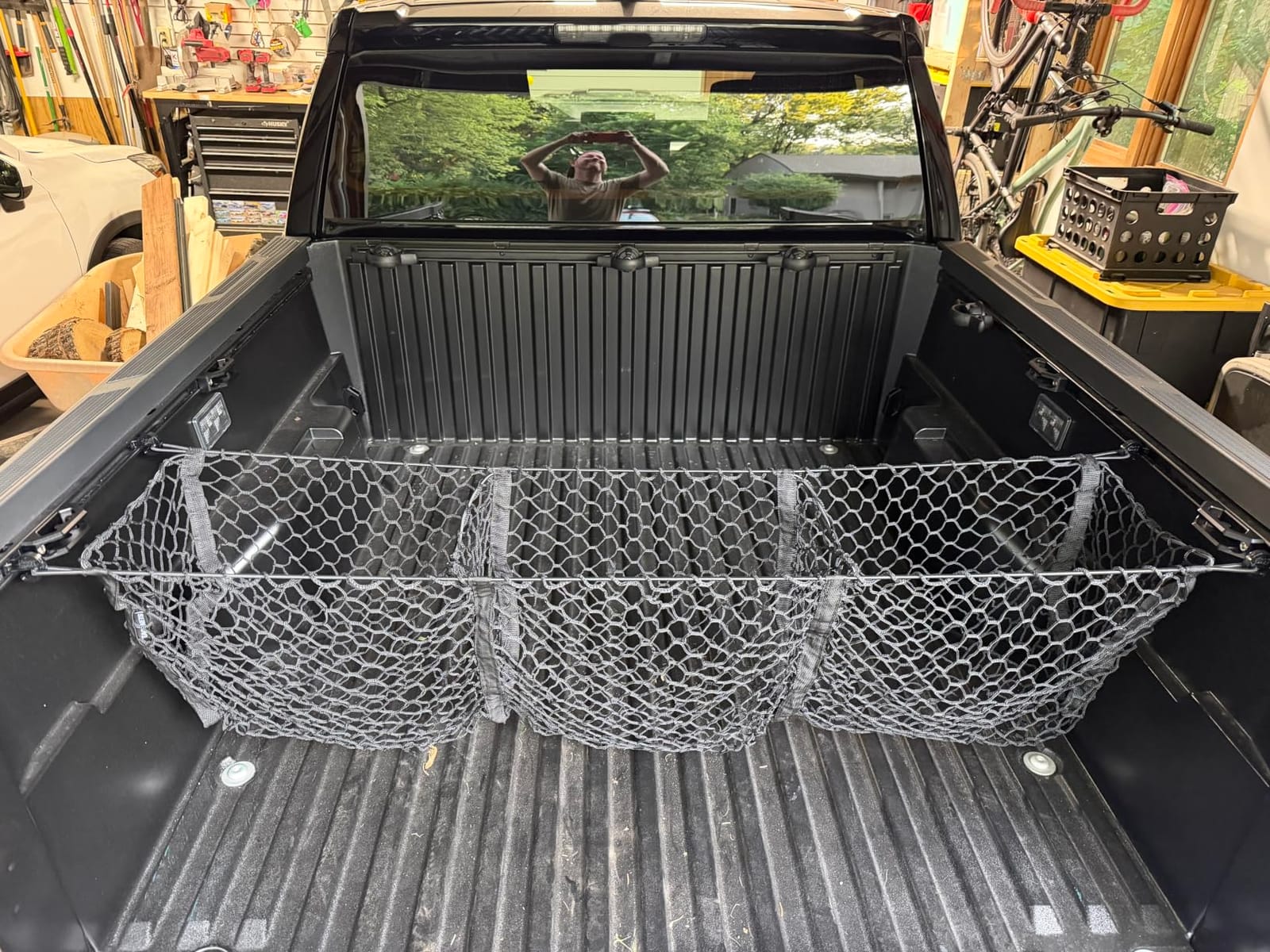 TacoNets Three Pocket Cargo Net for 2005-2026 Toyota Tacoma - Patented Design - Premium Truck Bed Organizers & Storage - Grocery Holder - Designed in USA customer photo 1