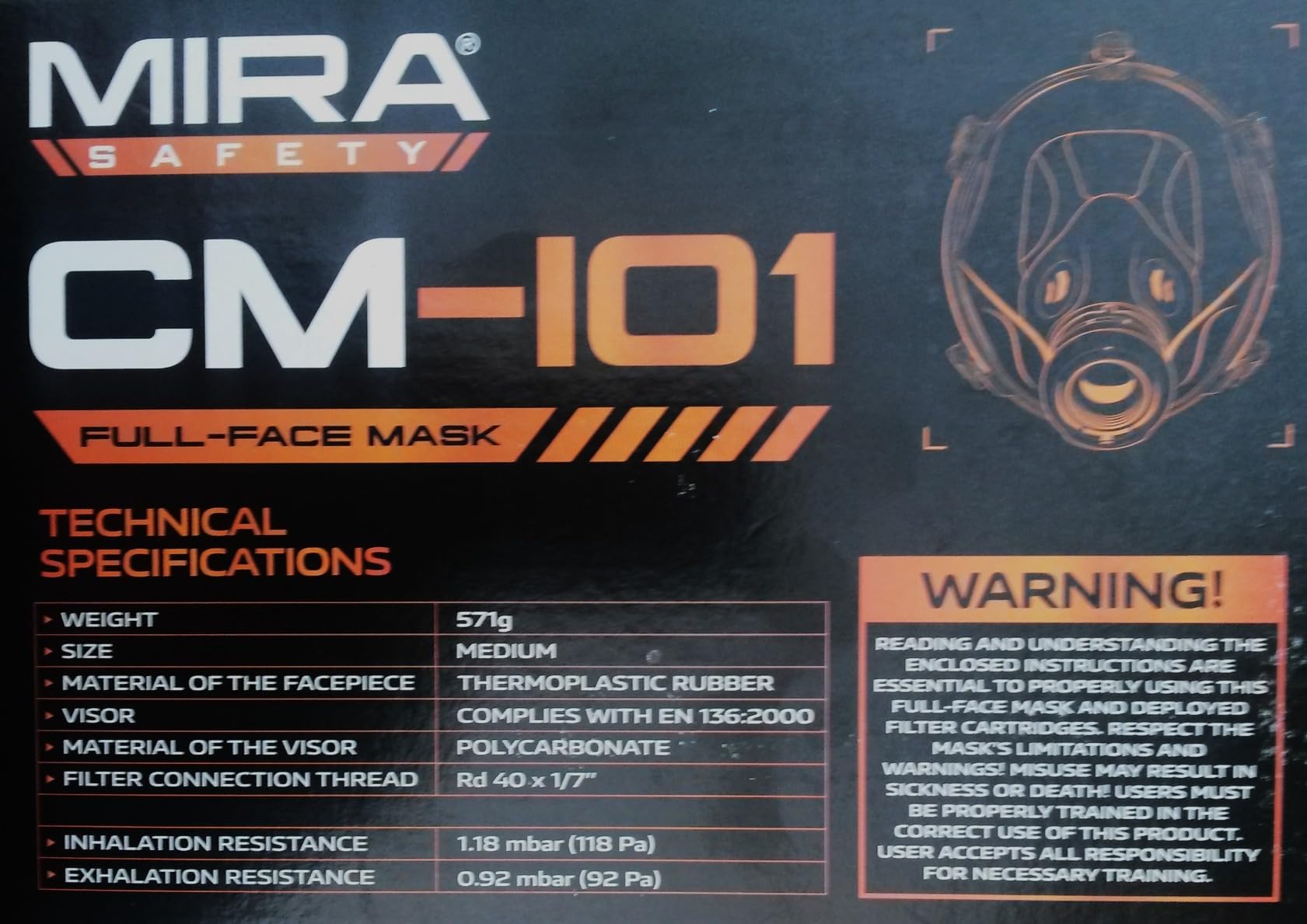 MIRA Safety CM-I01 Full-Face Industrial-Grade Gas Mask with 40mm NATO Filter Compatibility and Advanced Valve Design customer photo 2