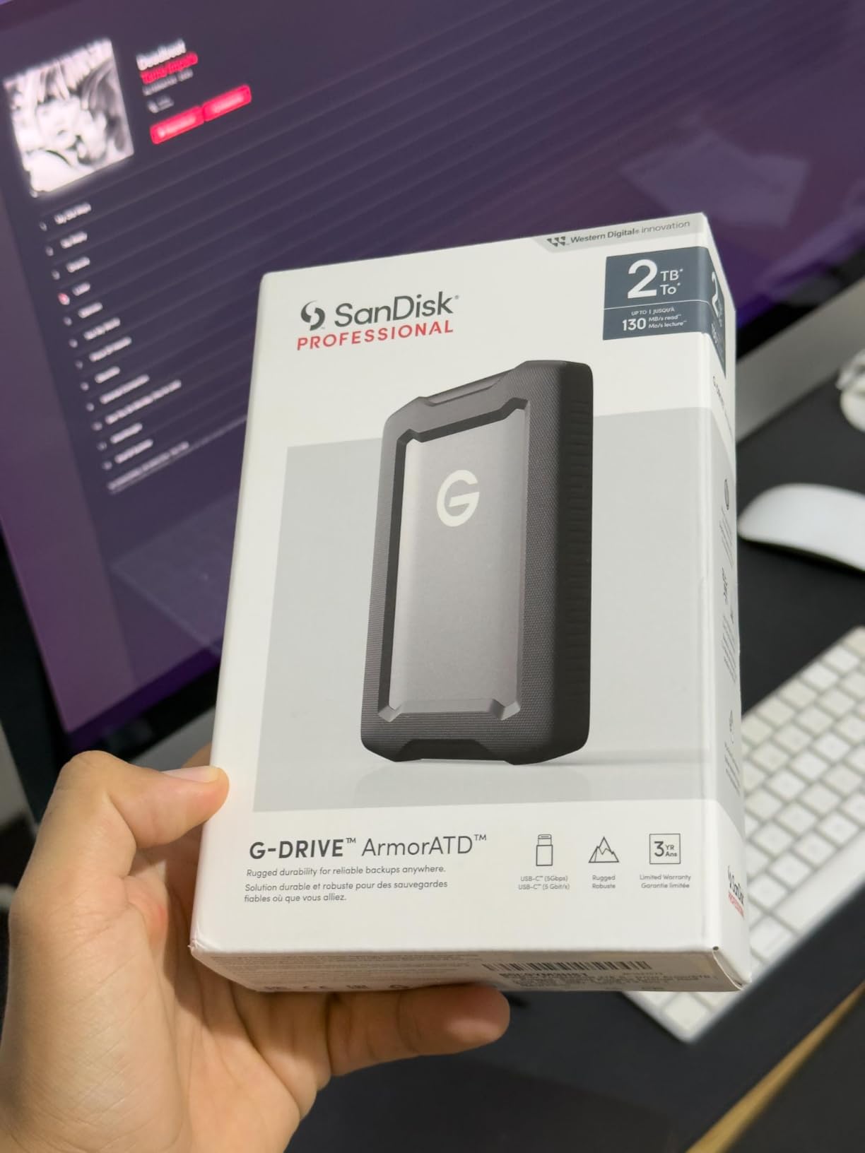 SanDisk Professional 5TB G-Drive ArmorATD - Rugged, Durable Portable External Hard Drive HDD, USB-C, USB 3.2 Gen 1 - SDPH81G-005T-GBA1D customer photo 1