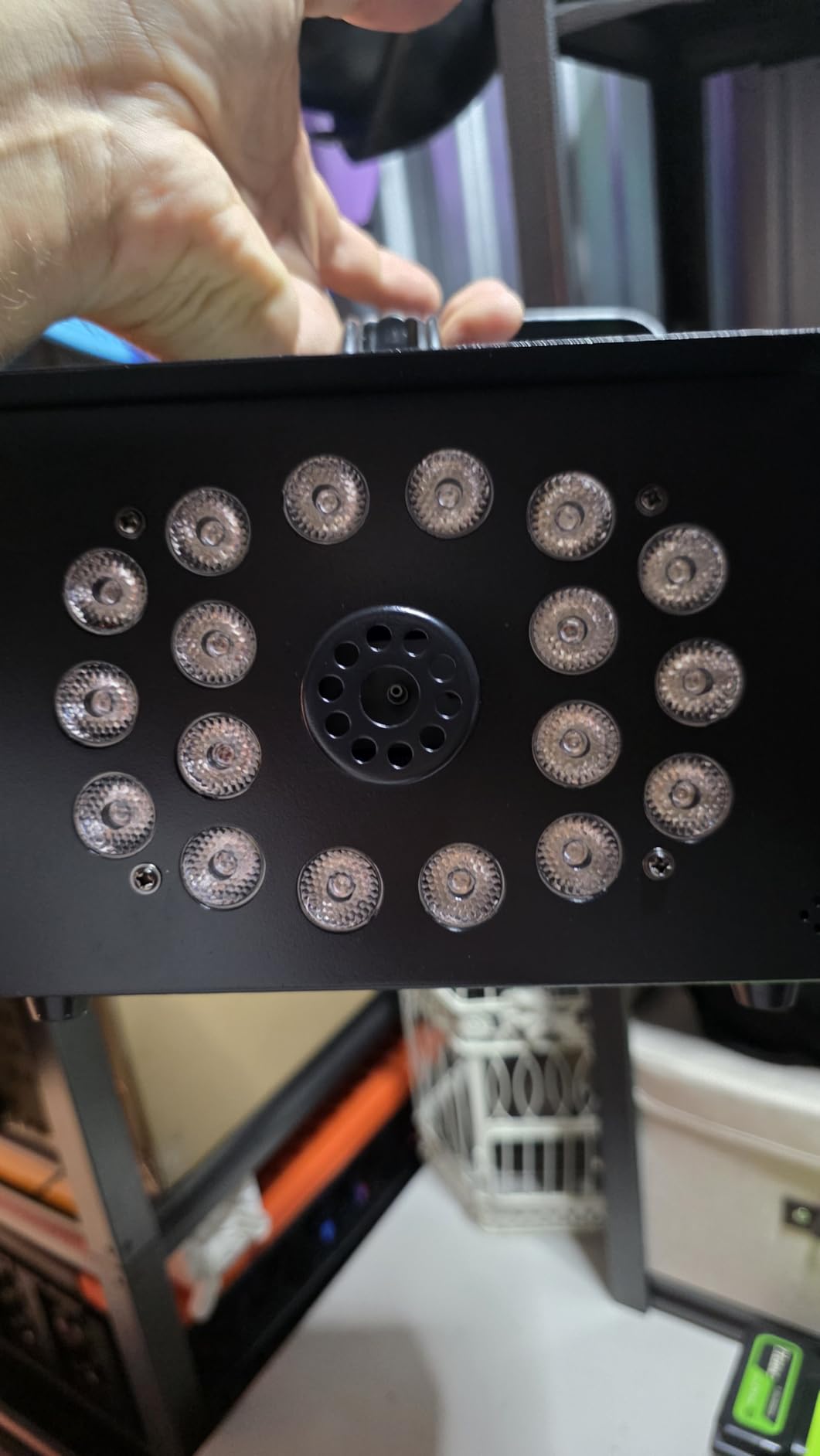 1200W Fog Machine Halloween Outdoor, 18 Lights 6000 CFM Smoke Machine Fog customer photo 1