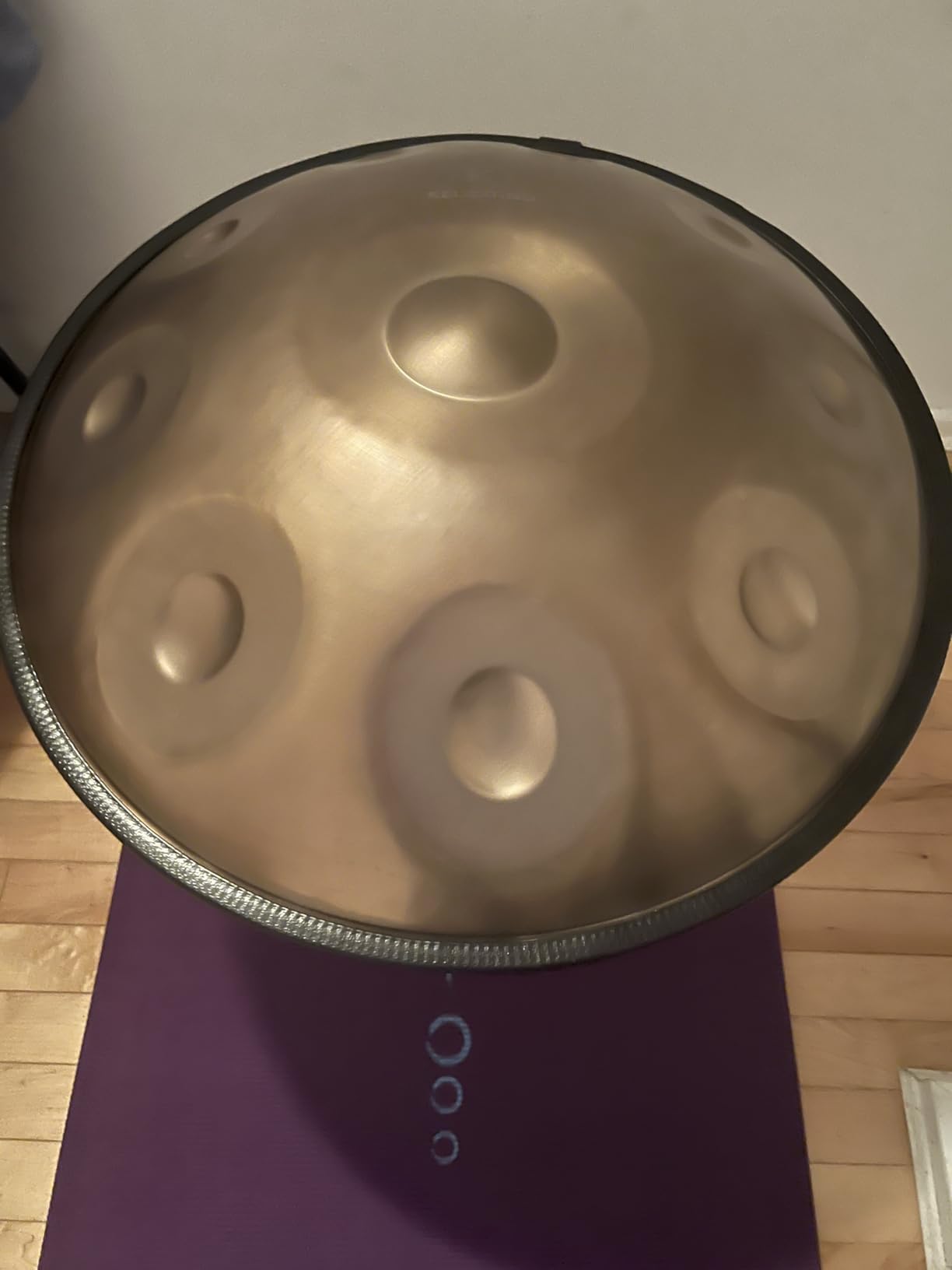 Handpan Drum,22inch 10 Sounds D Minor Silver Print 432hz Handpan,Adult's Steel Hand Pan Instrument,Sounds Clean Clear Ethereal customer photo 1