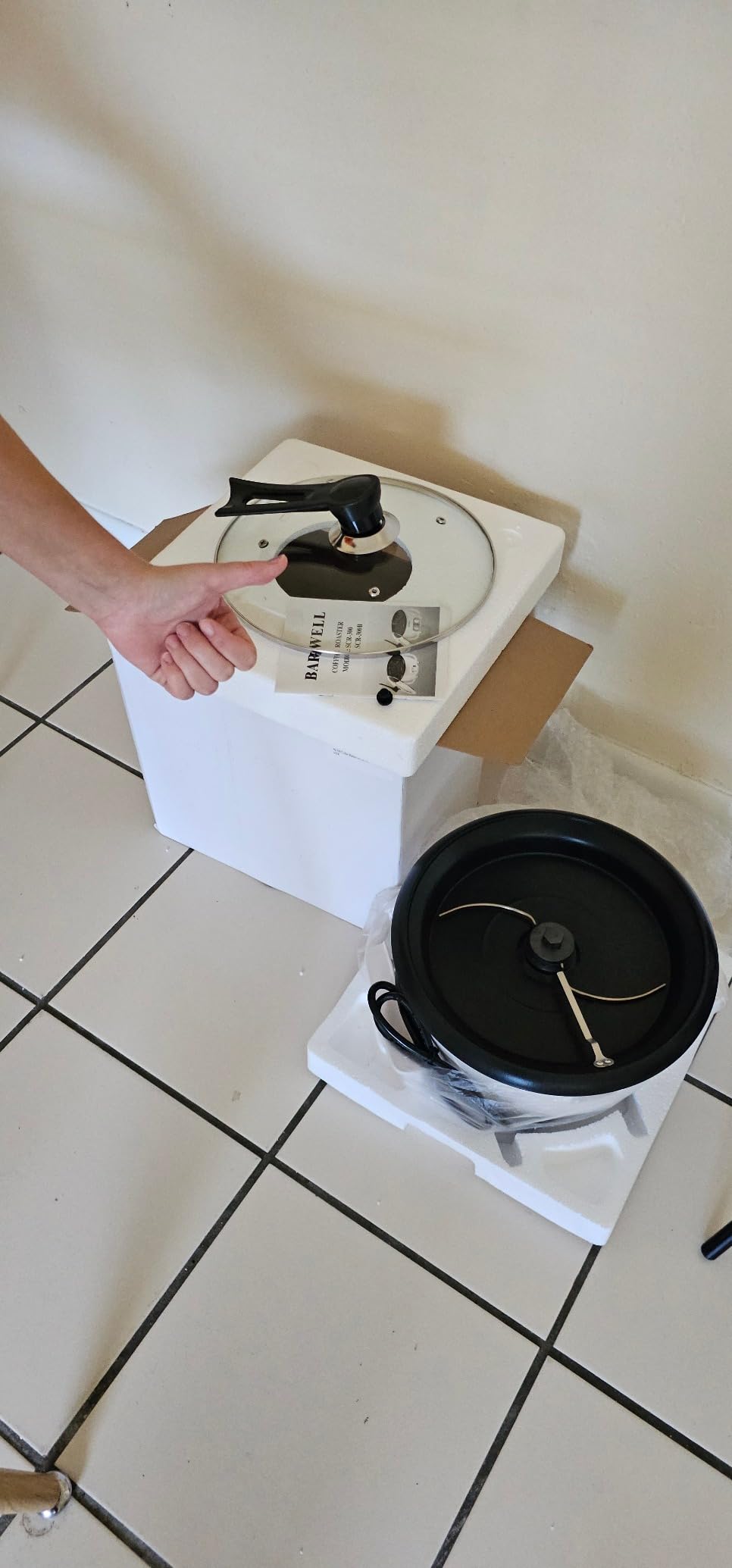 WINB Coffee Roaster Machine for Home Use, 110V Household Electric Coffee Bean Roaster with Timer Roasting Machine Peanut Bean Home Coffee Roaster customer photo 1