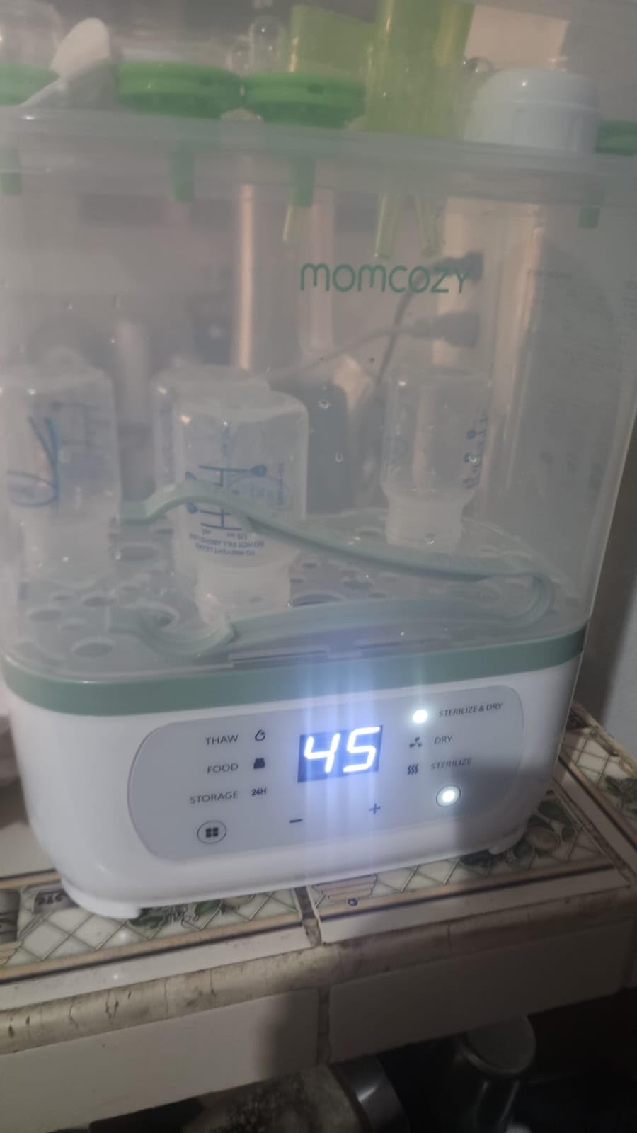 Momcozy Bottle Sterilizer and Dryer, 8-in-1 Electric Steam Baby Bottle Sterilizer for Baby Bottles, Baby stuffs & Breast Pump Accessories customer photo 1