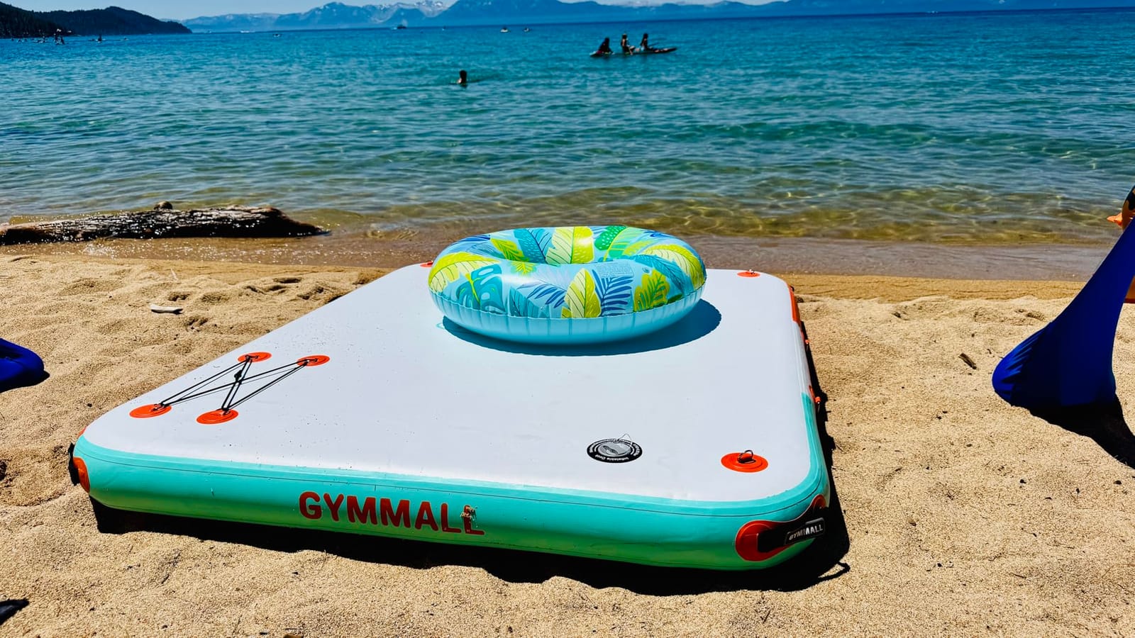 Inflatable Floating Dock Platform, 5FT/ 6FT/ 8FT/ 10FT/ 12FT Air Dock Platform Floating Island Raft with None-Slip Surface, 6in Thick Water Floating Dock Mat for Swimming Pool Lake Beach Ocean customer photo 1