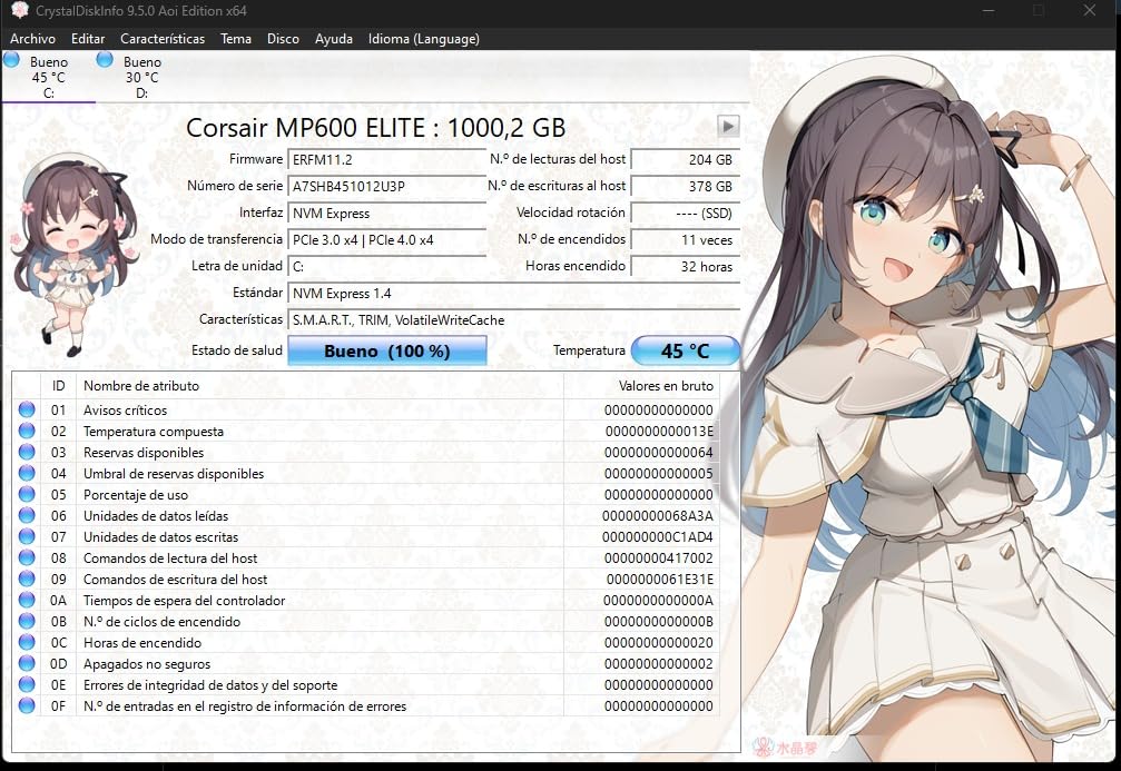 Corsair MP600 Elite 1TB M.2 PCIe Gen4 x4 NVMe SSD – M.2 2280 – Up to 7,000MB/sec Sequential Read – High-Density 3D TLC NAND – Black customer photo 1