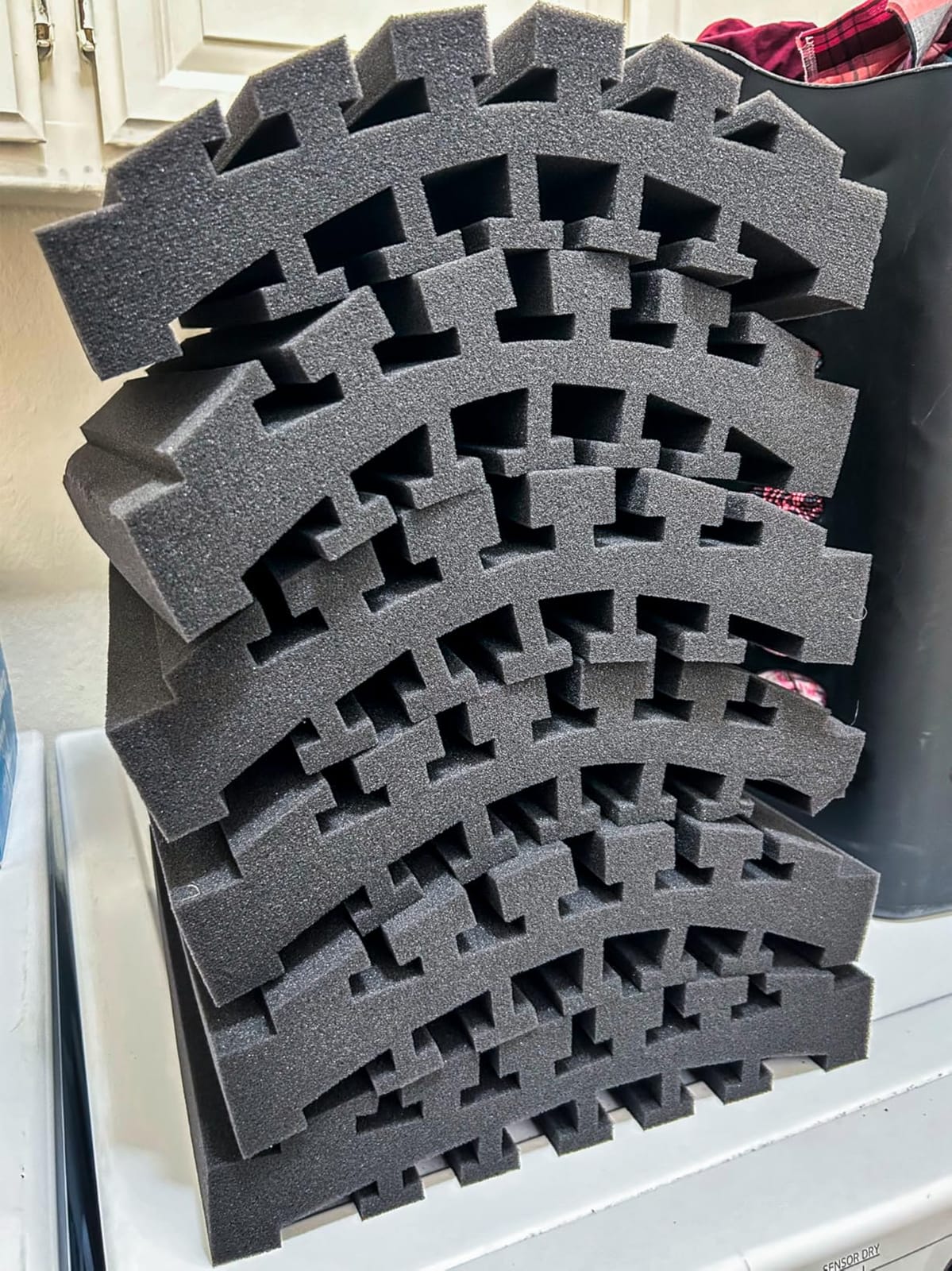 4 Pack Curved Bass Traps Corner Acoustic Foam, Large Size 16.5