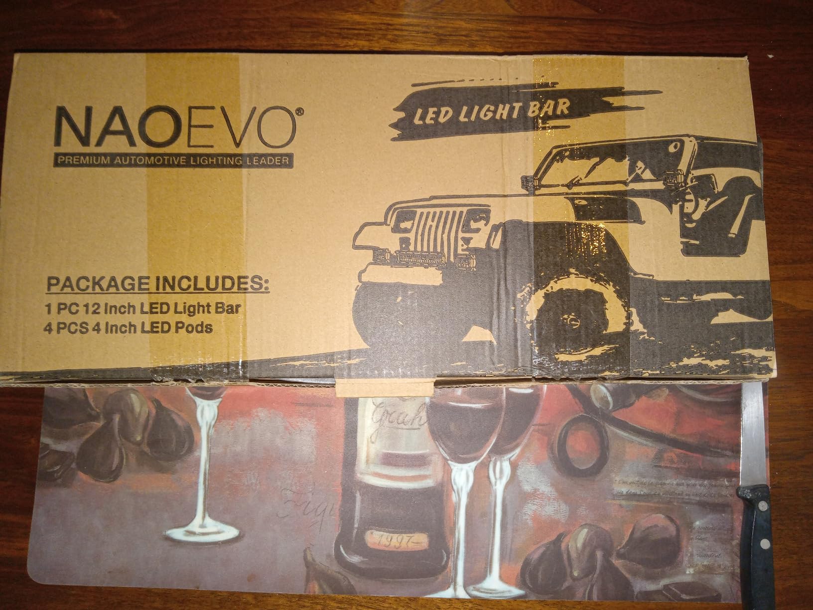 NAOEVO 12 Inch LED Light Bar with 4PCS 4 Inch LED Pod/Off Road/Fog Lights customer photo 1