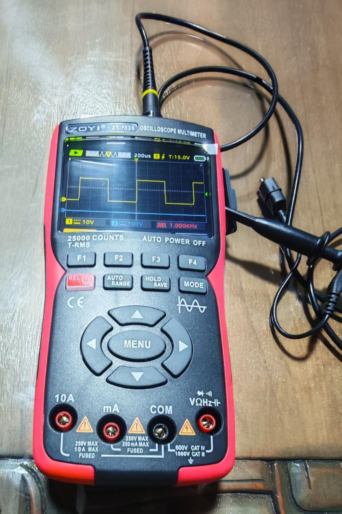 3 in 1 Handheld Oscilloscope Automotive Dual Channel 50MHz with Digital Multimeter and Signal Generator customer photo 2