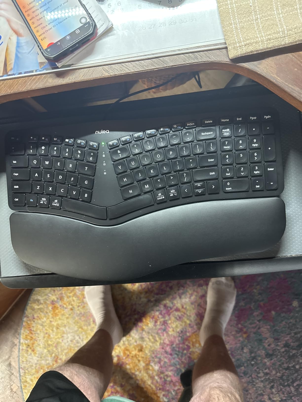 Nulea Ergonomic Split Keyboard Wired with Wrist Rest and USB-C Connection customer photo 2