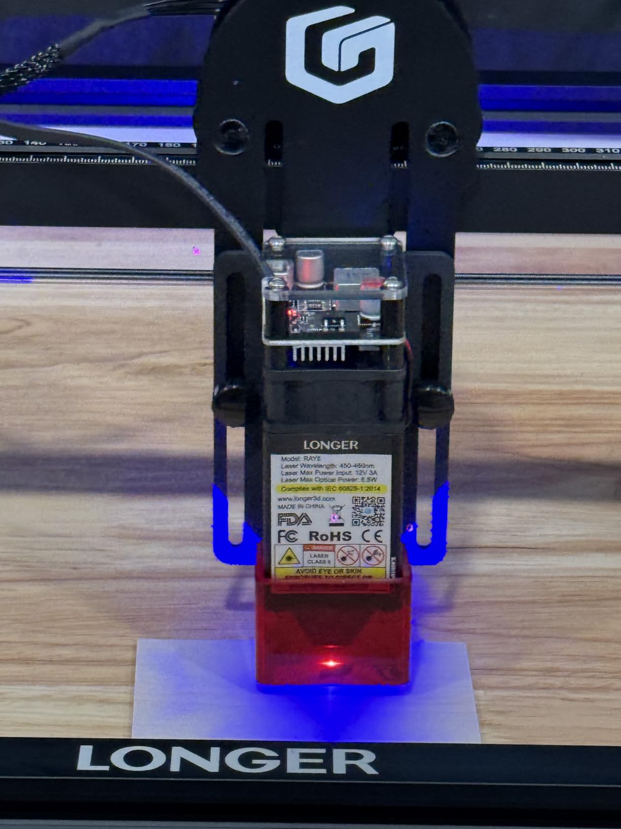 LONGER Laser Engraver Ray5 5W Higher Accuracy DIY Laser Engraving Machine with 3.5