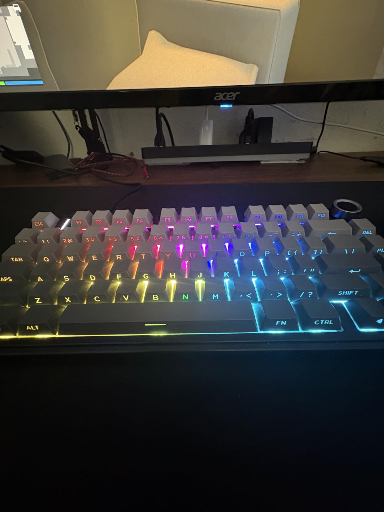 AULA F75 Pro Wireless Mechanical Keyboard,75% Hot Swappable Custom Keyboard with Knob,RGB Backlit,Pre-lubed Reaper Switches,Side Printed PBT Keycaps,2.4GHz/USB-C/BT5.0 Mechanical Gaming Keyboards customer photo 2